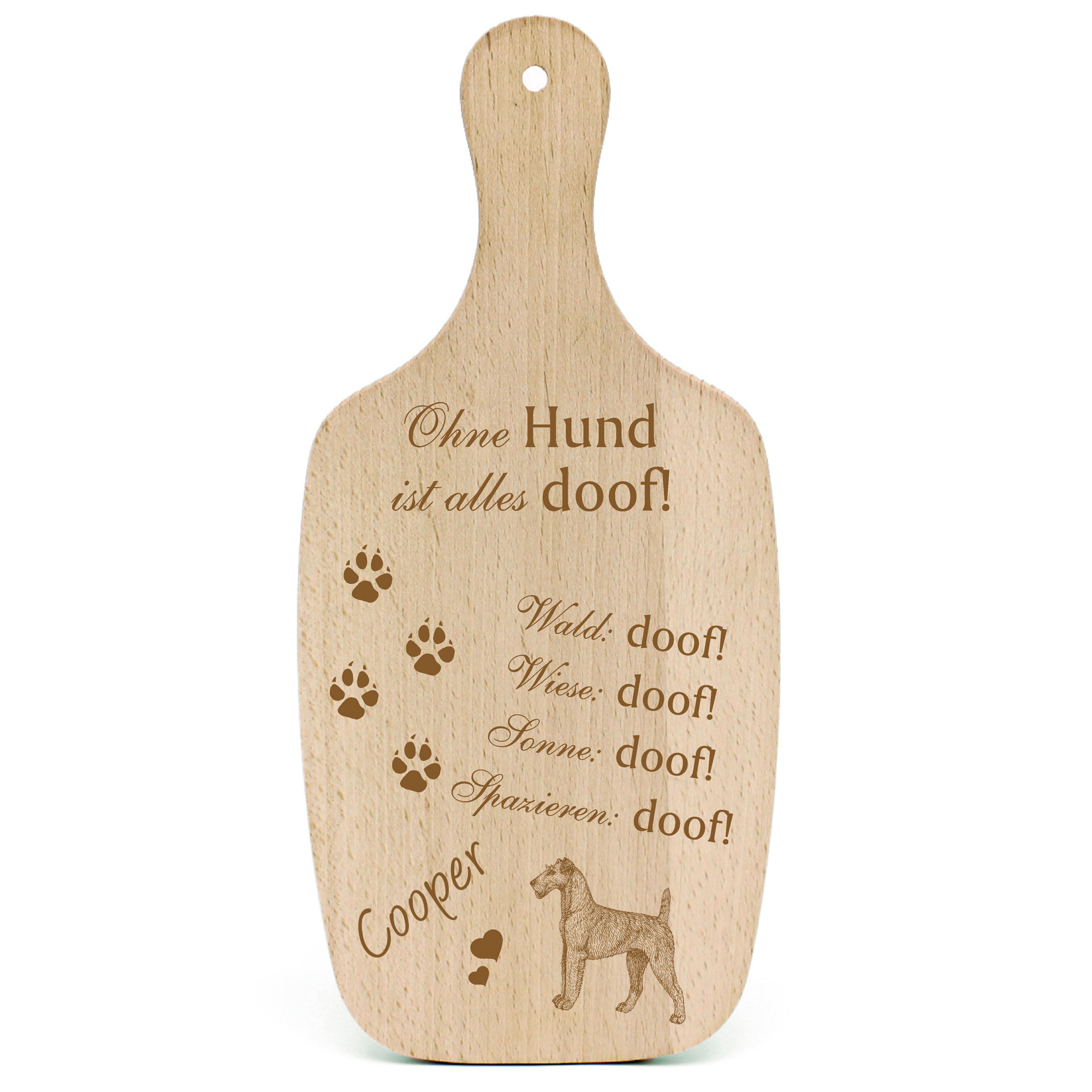 Deko Hundeschild Geschenk Hund Irish Terrier -...alles Doof-