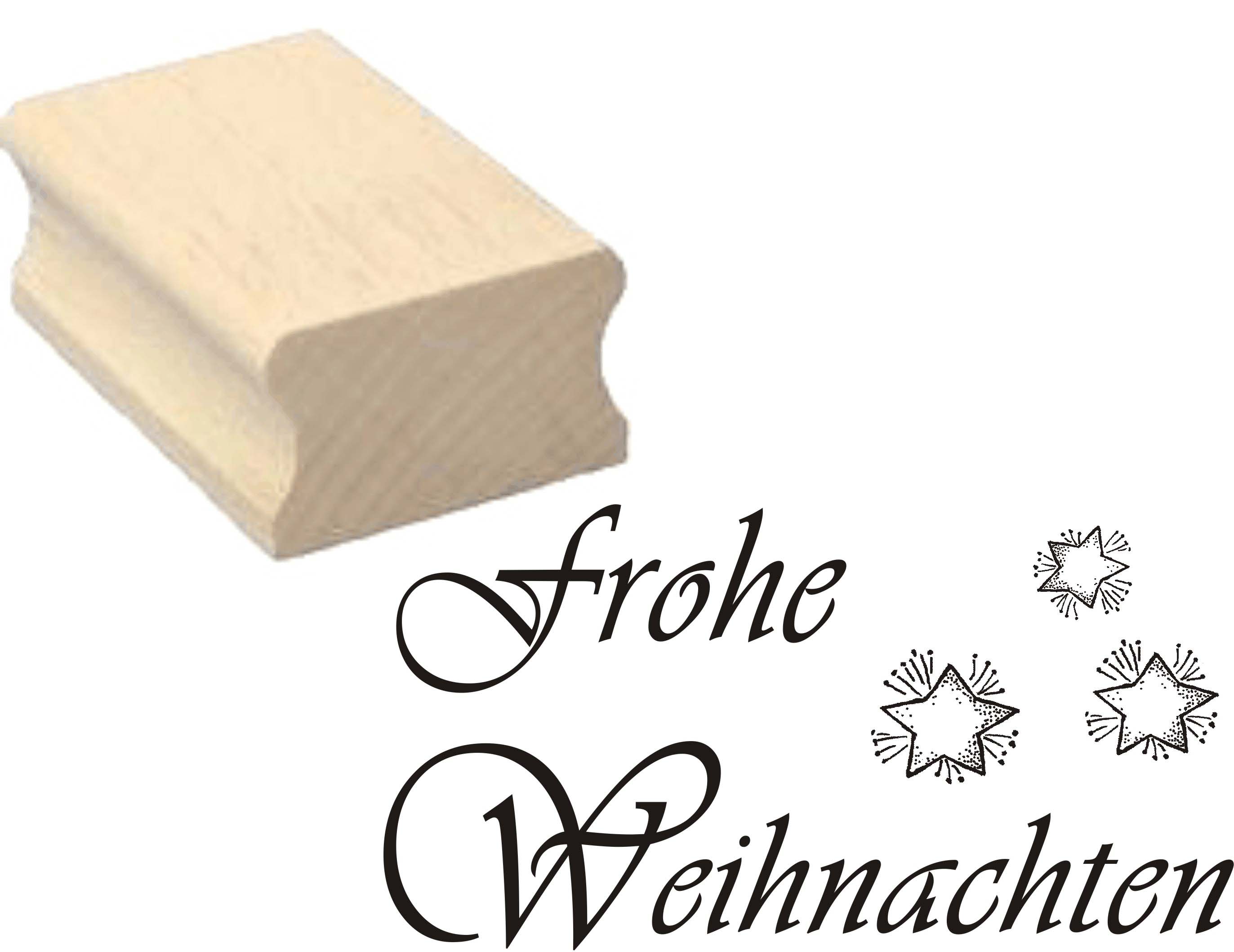 Stempel « FROHE WEIHNACHTEN » Motivstempel 50 x 30 mm