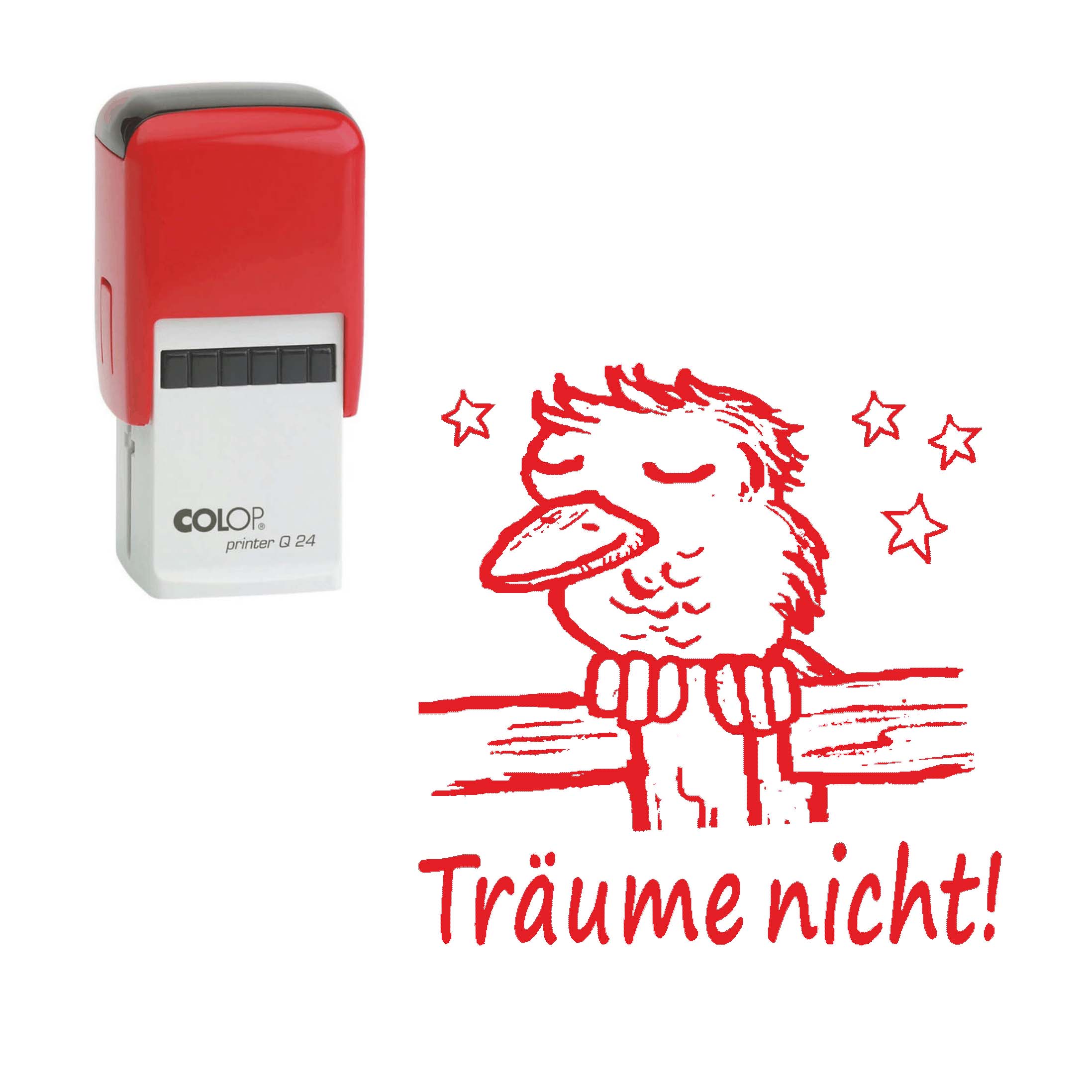 Lehrerstempel Träume nicht! - Automatikstempel Kinder Motivstempel Vogel 24 x 24 mm