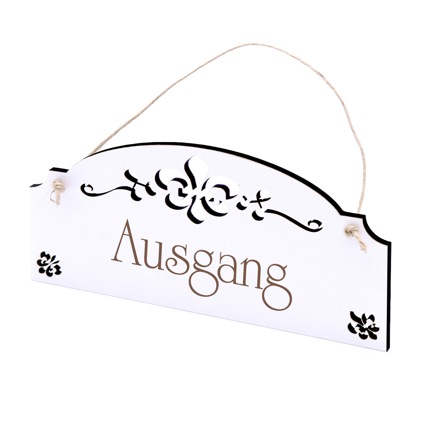 Schild Ausgang - Vintage Türschild mit Ornamenten