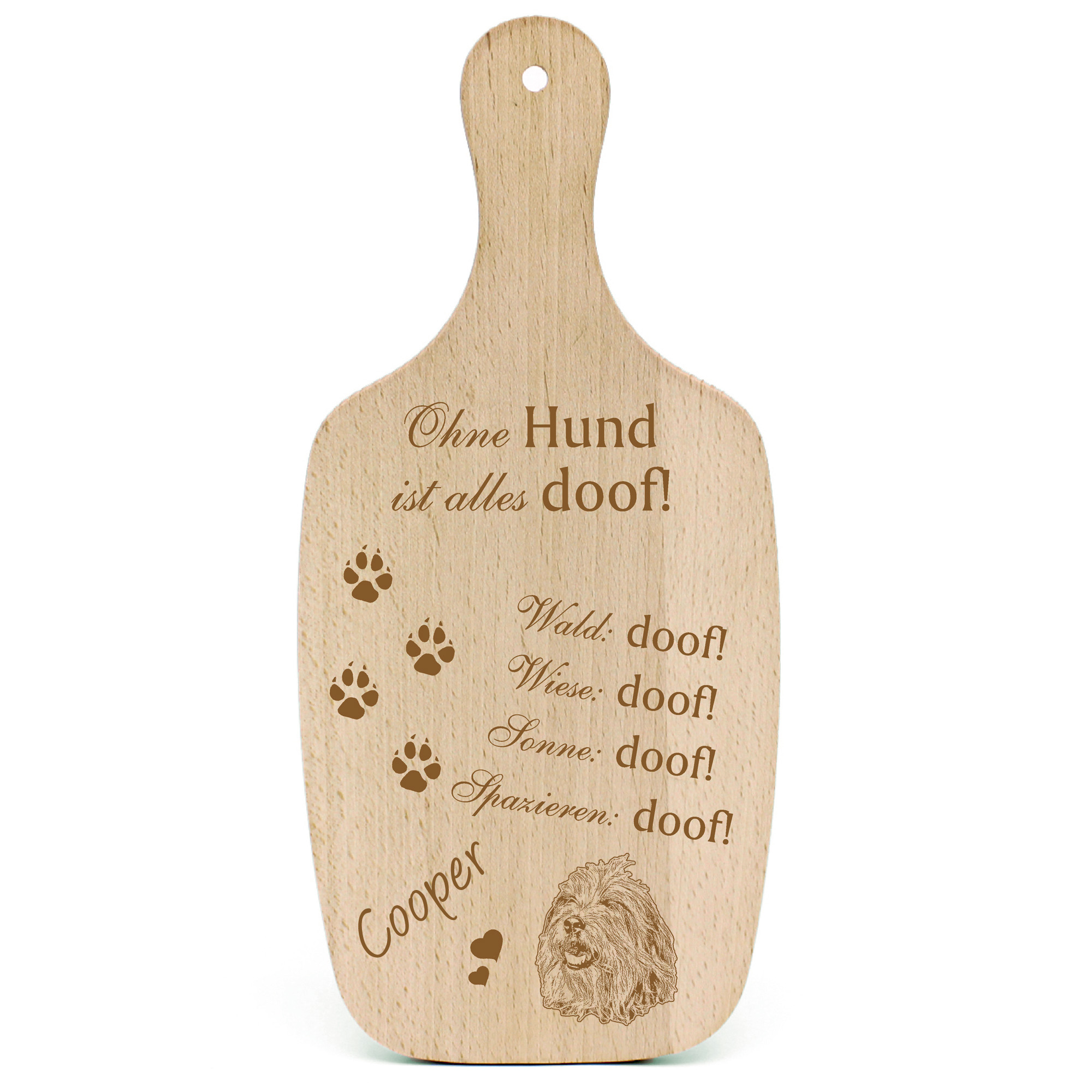 Deko Hundeschild Geschenk Hund Bergamasker Hirtenhund  -...alles Doof-