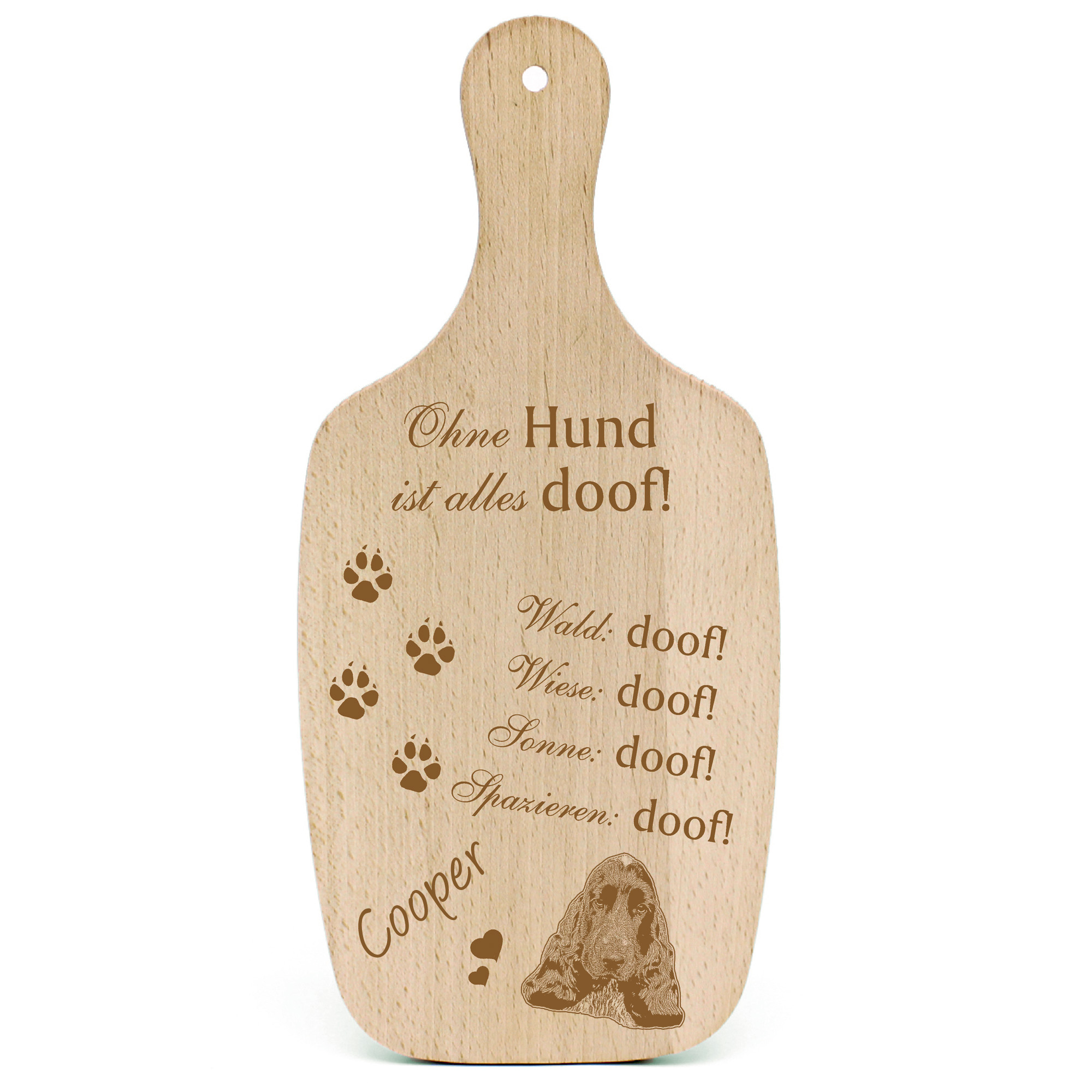 Deko Hundeschild Geschenk Hund Englische Cocker Spaniel  -...alles Doof-