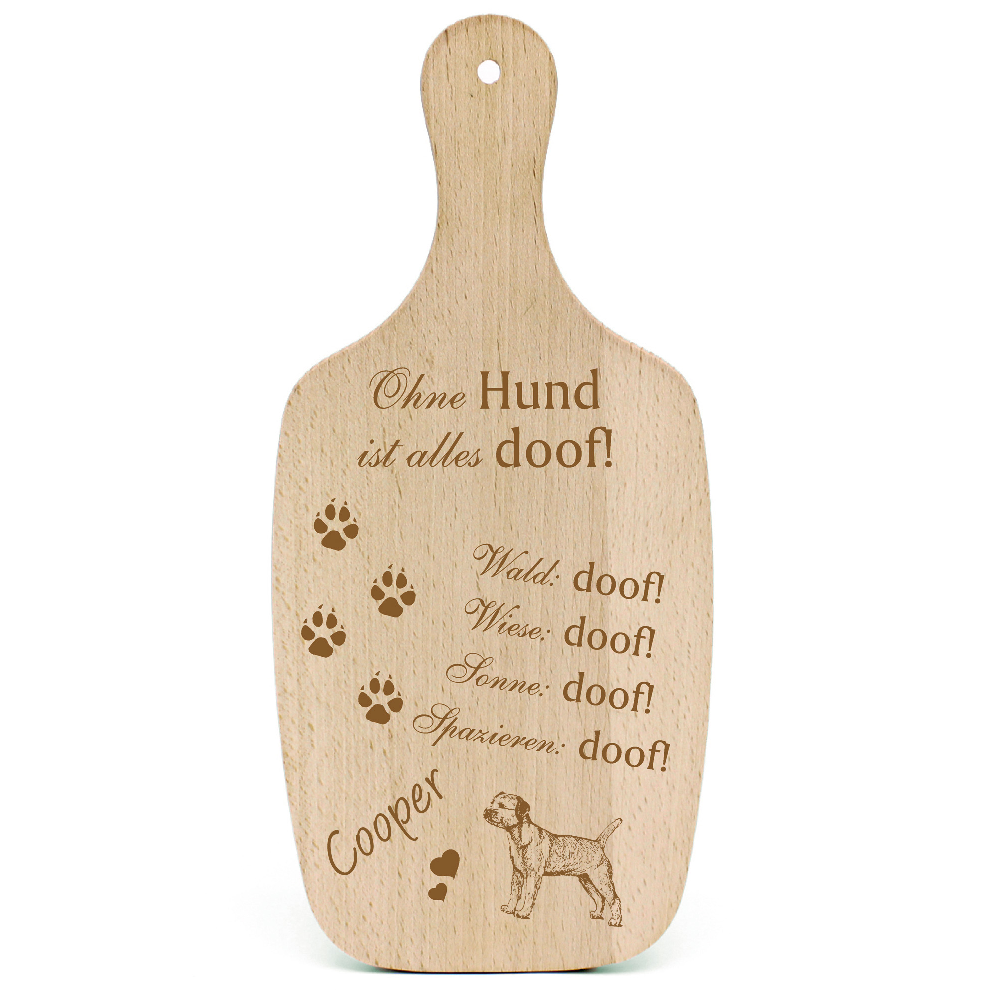 Deko Hundeschild Geschenk Hund Border Terrier -...alles Doof-