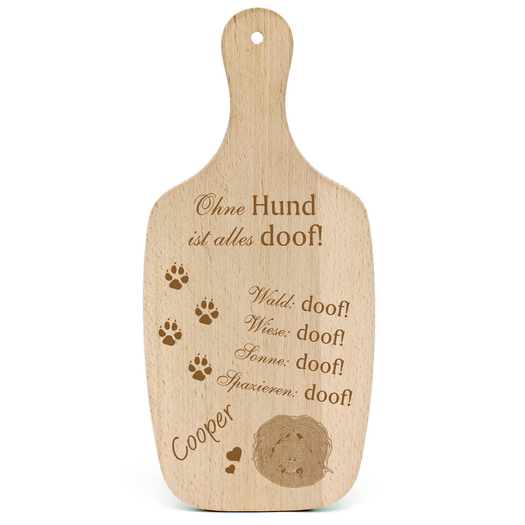 Deko Hundeschild Geschenk Hund Katalanischer Schäferhund  -...alles Doof-