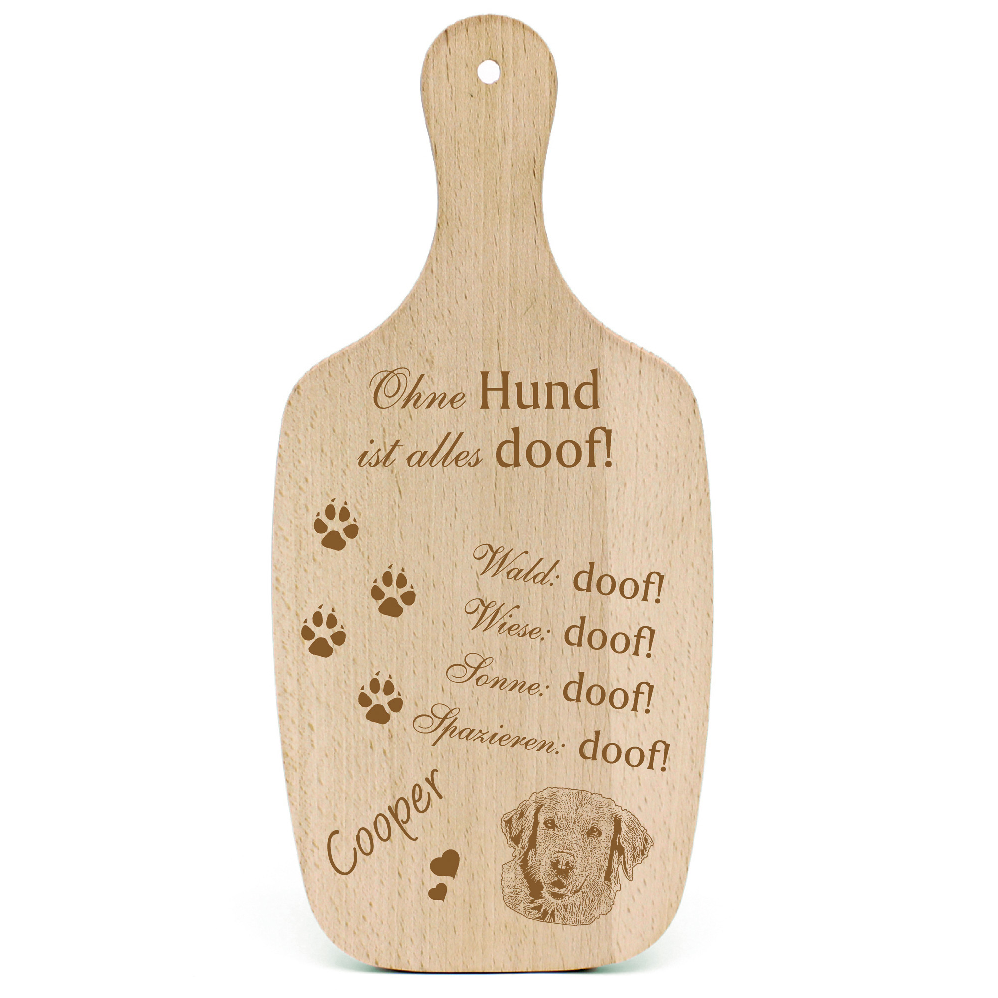 Deko Hundeschild Geschenk Hund Golden Retriever Kopf -...alles Doof-