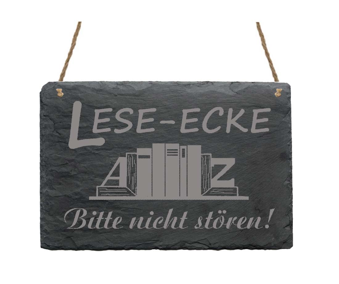 Schiefertafel « Lese-Ecke, bitte nicht stören! »