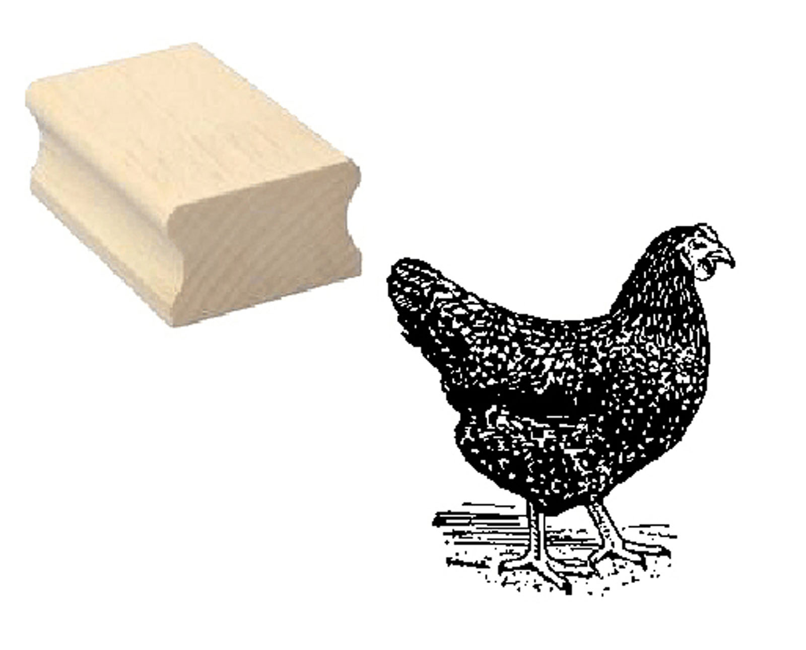 Motivstempel « Schwarzes Huhn »