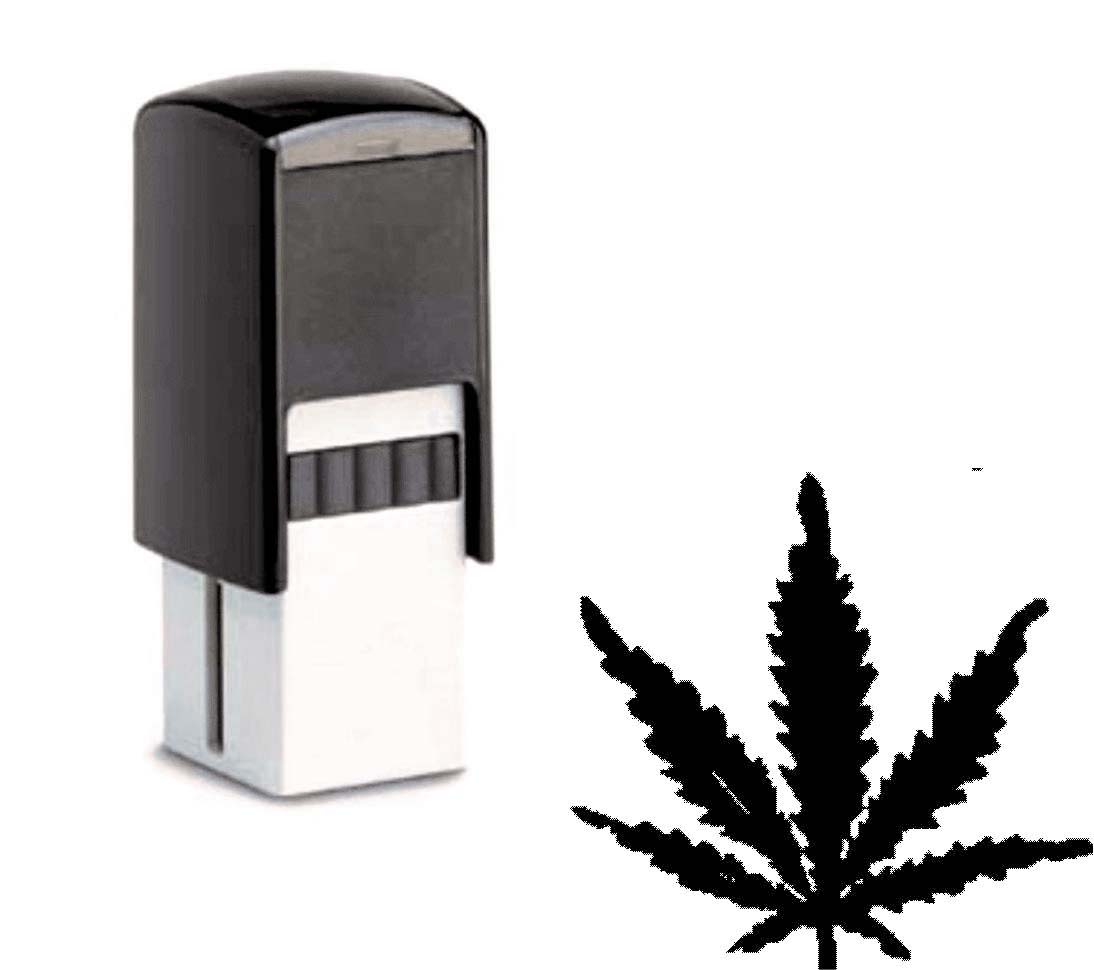 Bonuskartenstempel Stempel mit Motiv Hanfblatt Hanf Cannabis - Rabattkarten Treuekarten Bonusstempel