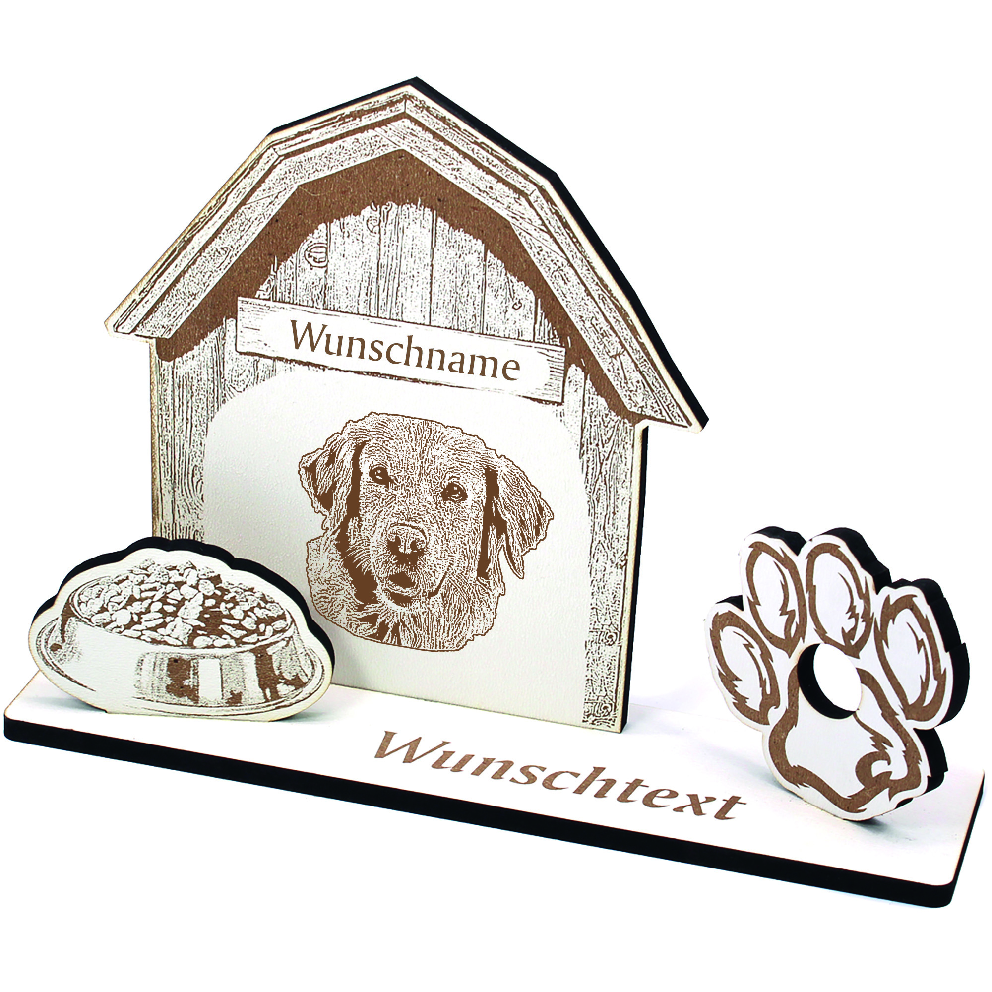 Geldgeschenk Hund Golden Retriever  - personalisiert 20x14cm