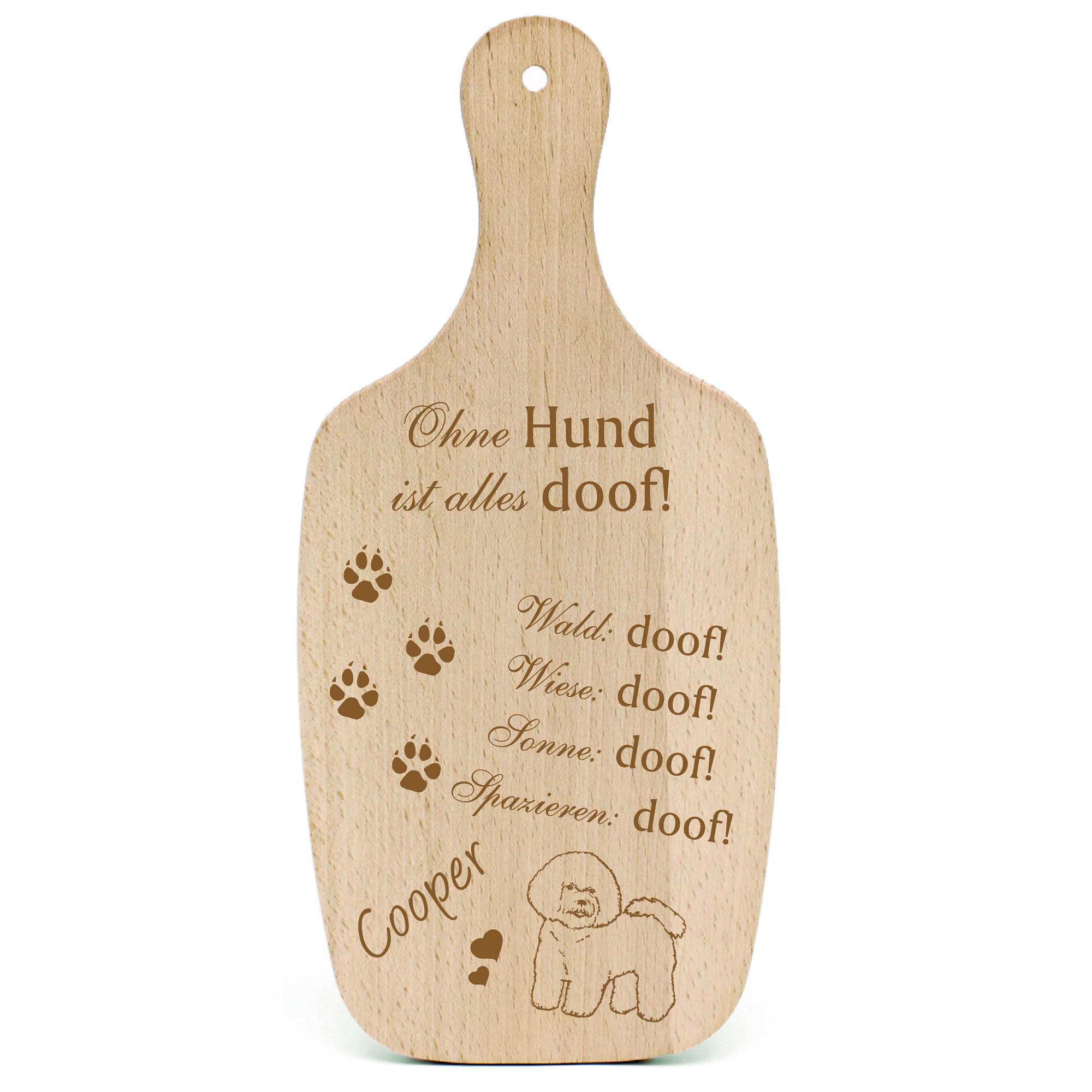 Deko Hundeschild Geschenk Hund Bichon Frisé -...alles Doof-