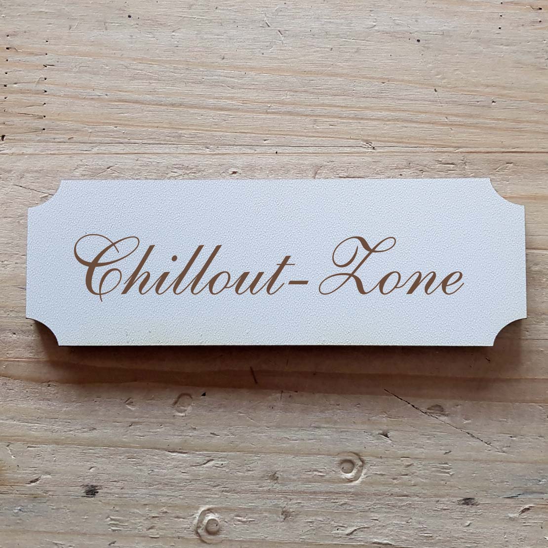 Selbstklebendes Schild « Chillout-Zone »