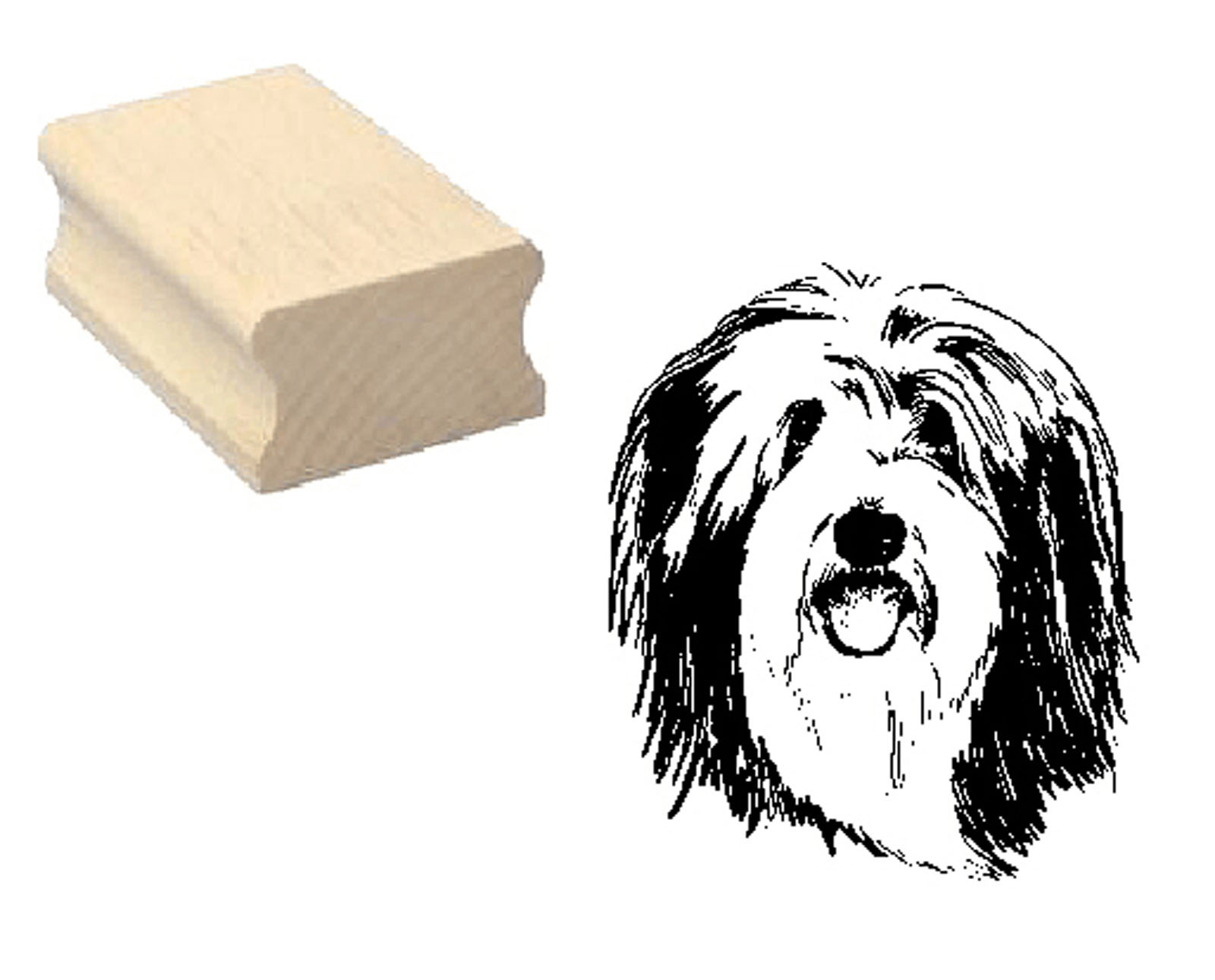 Motivstempel « BEARDED COLLIE » Hund