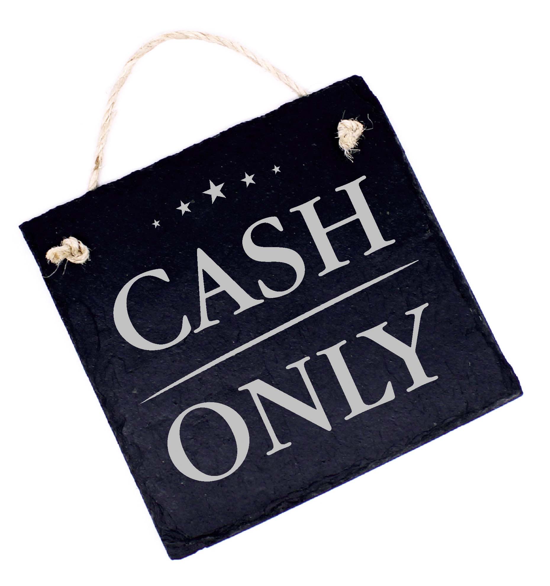 CASH ONLY Barzahlung Schild Bargeld Kasse Nur Bar Bezahlen - Keine Kartenzahlung 11 x 11 cm