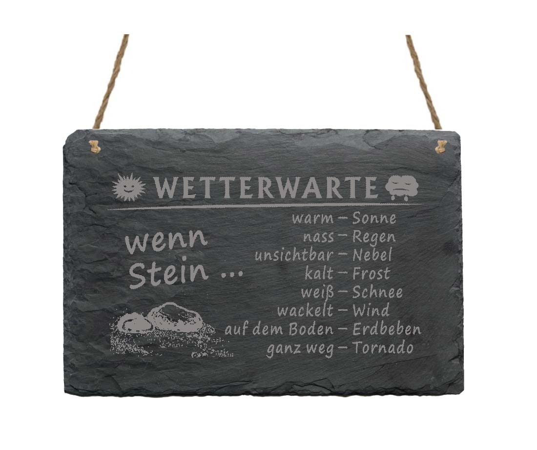 Schiefertafel « Wetterwarte »