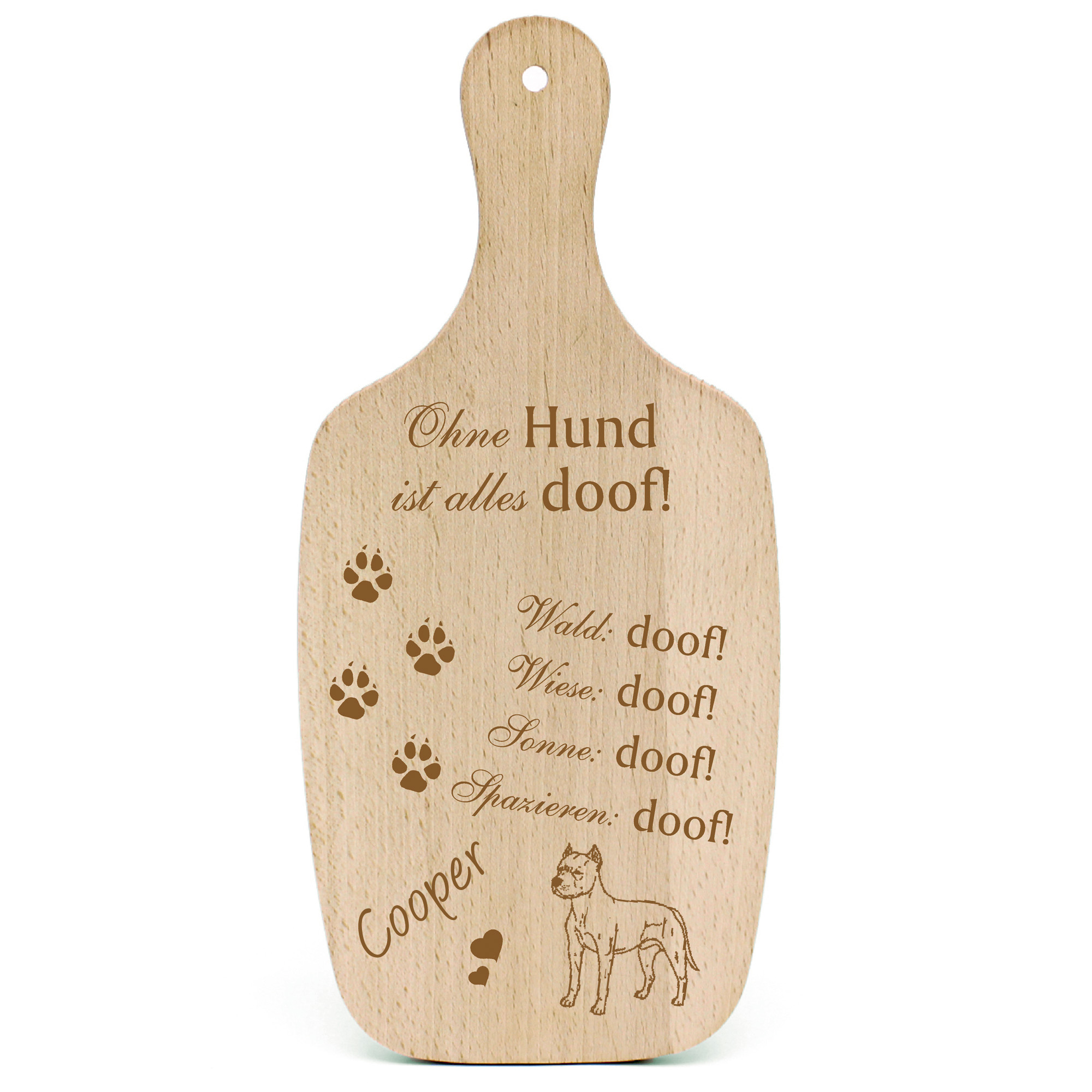 Deko Hundeschild Geschenk Hund American Staffordshire Terrier -...alles Doof-