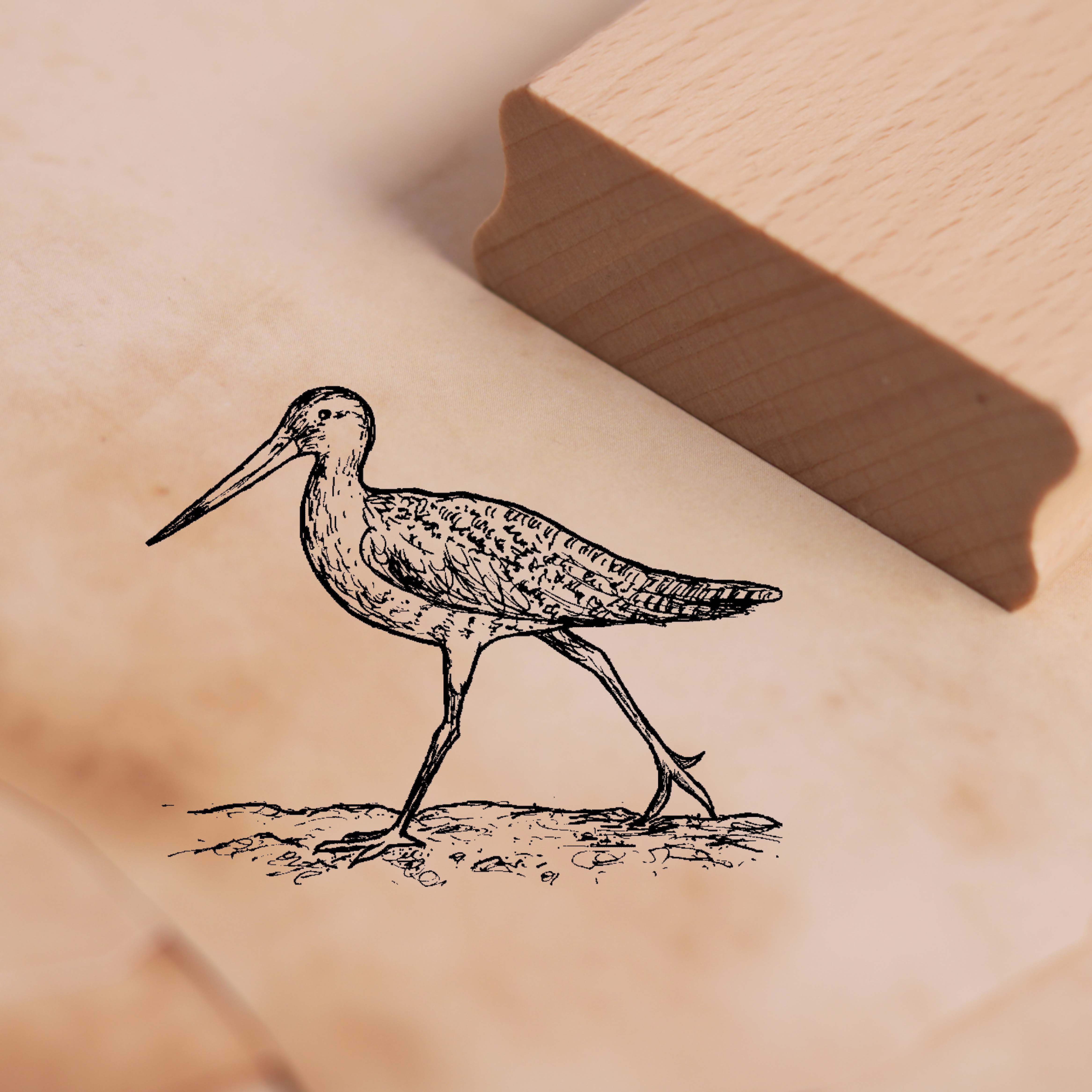 Motivstempel Strandläufer Stempel Vogel 48 x 38 mm