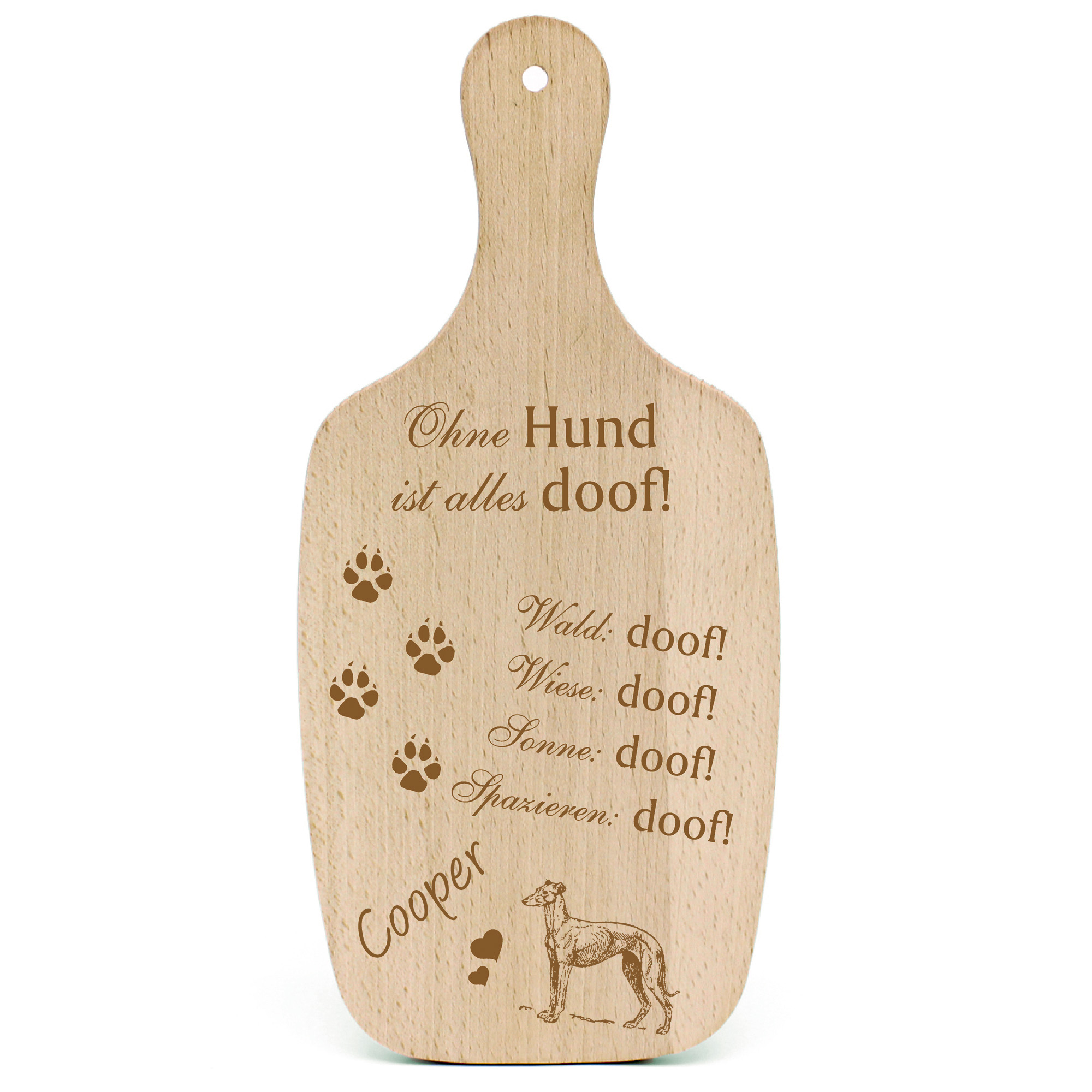 Deko Hundeschild Geschenk Hund Greyhound -...alles Doof-