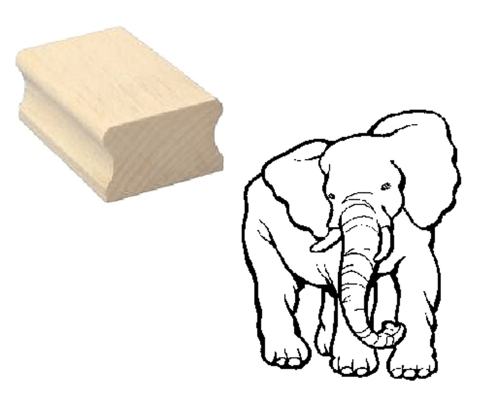 Motivstempel « ELEFANT vorne »