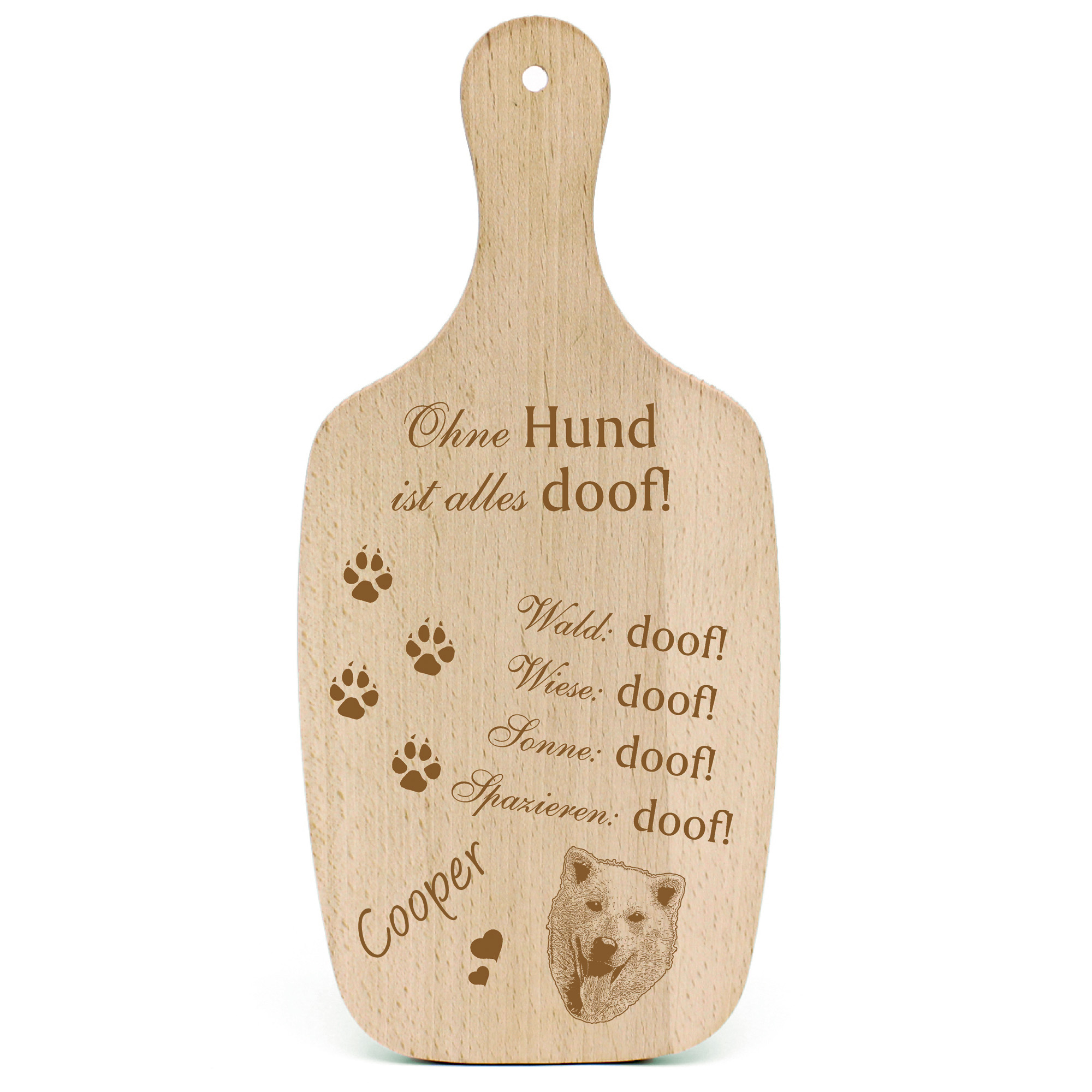 Deko Hundeschild Geschenk Hund Kishu  -...alles Doof-