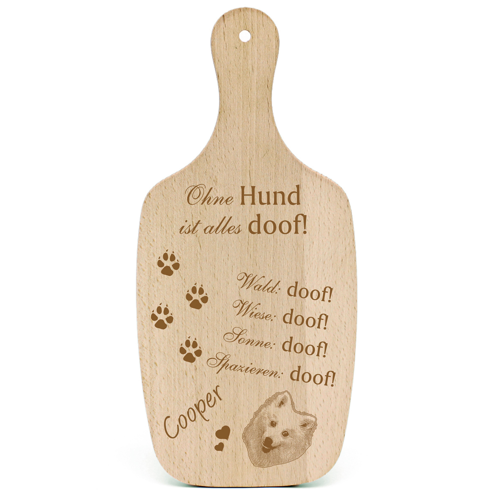 Deko Hundeschild Geschenk Hund Japan Spitz  -...alles Doof-