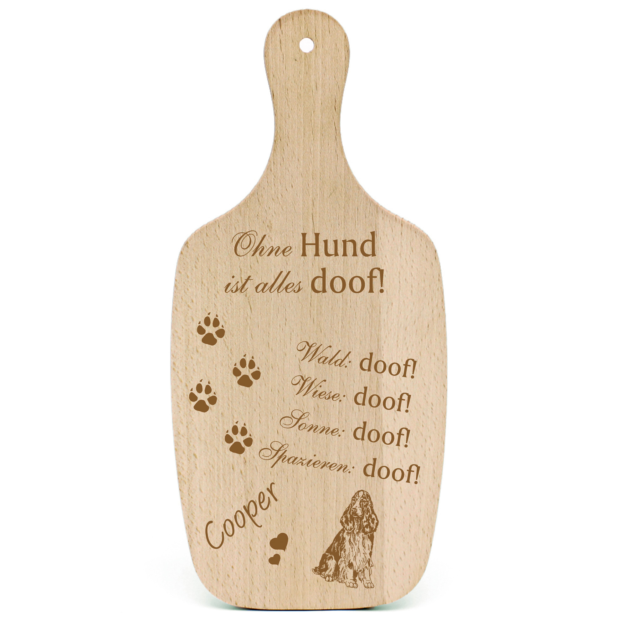 Deko Hundeschild Geschenk Hund English Springer Spaniel -...alles Doof-