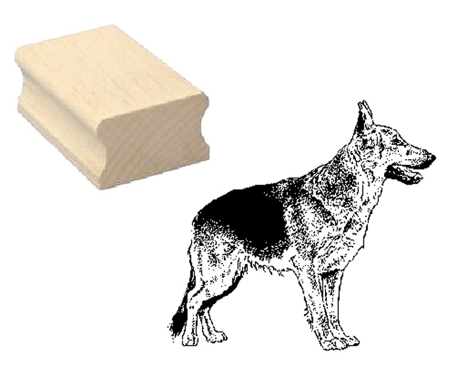 Motivstempel « DEUTSCHER SCHÄFERHUND 01 » Hund