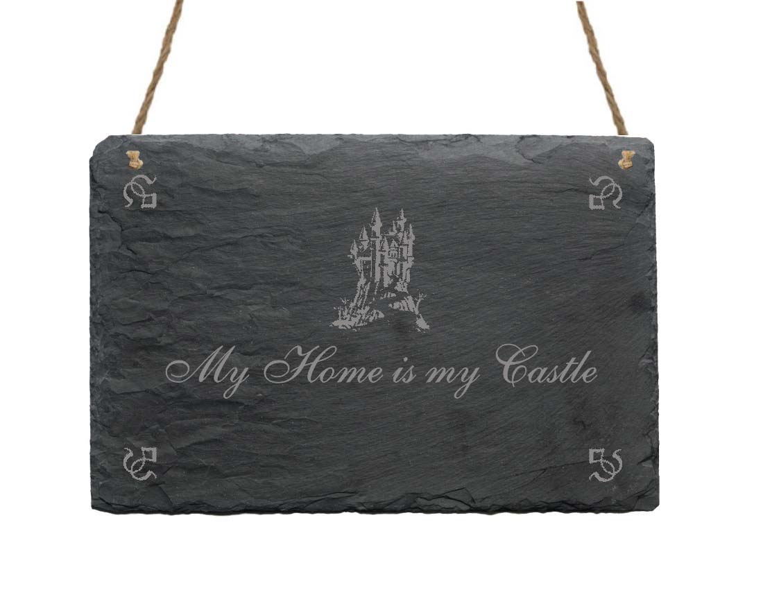 Schiefertafel « My Home is my Castle »