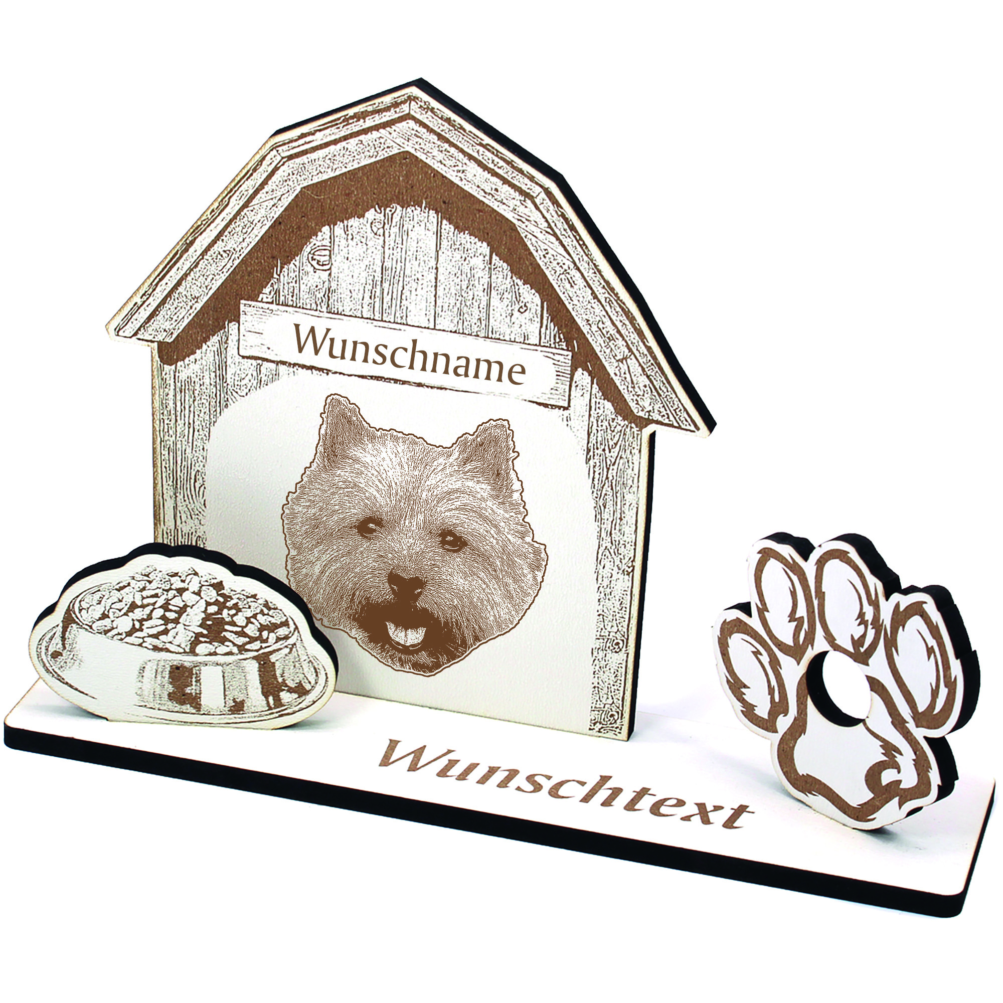 Geldgeschenk Hund Norwich Terrier  - personalisiert 20x14cm