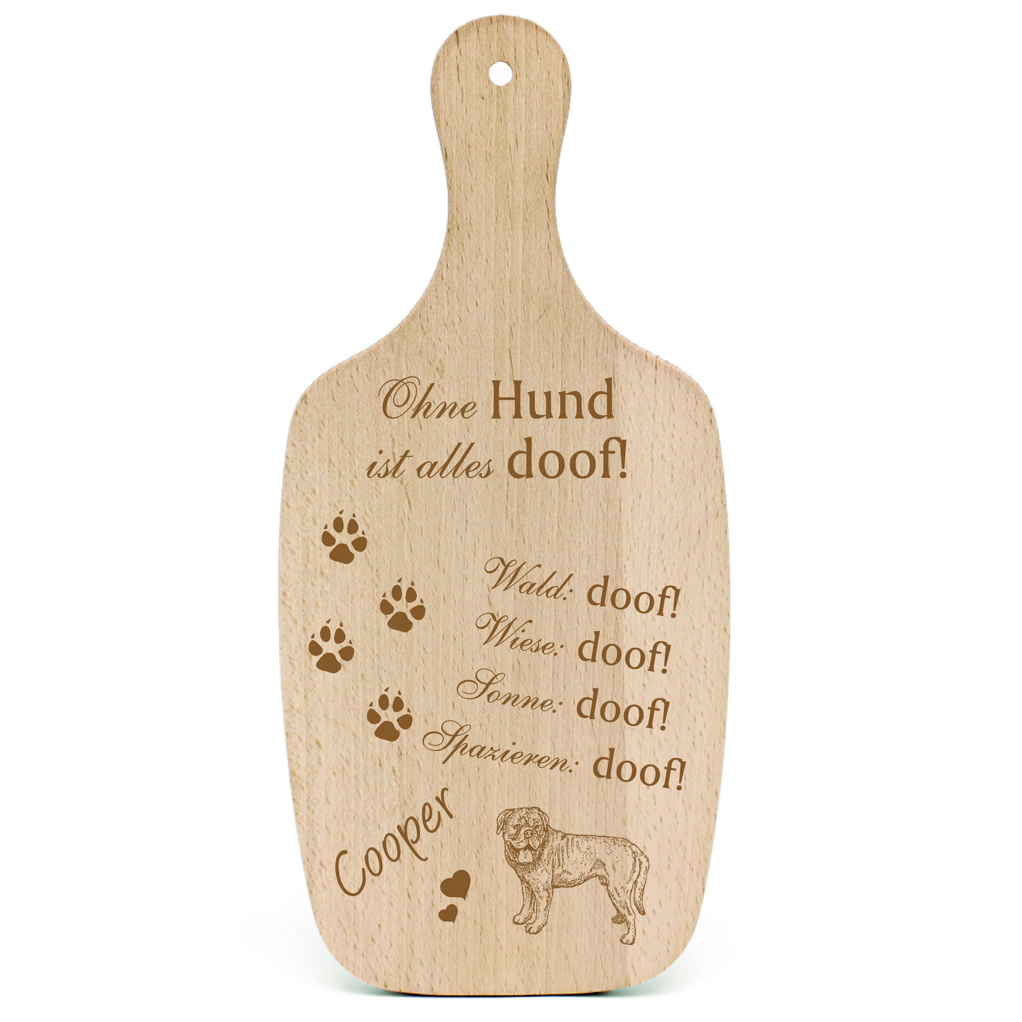 Deko Hundeschild Geschenk Hund Dougue De Bordeaux -...alles Doof-