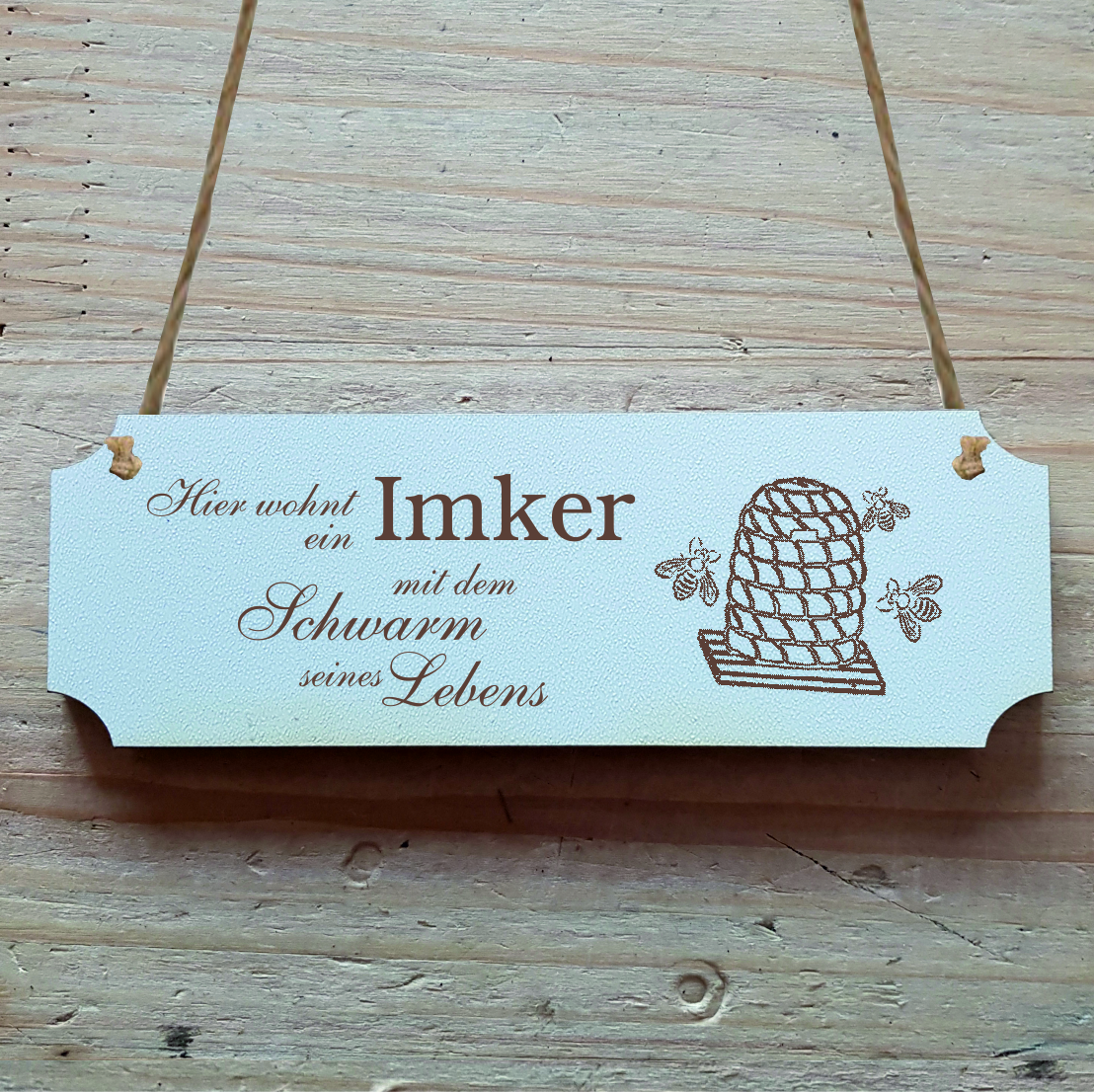 Dekoschild « Hier wohnt ein Imker... »