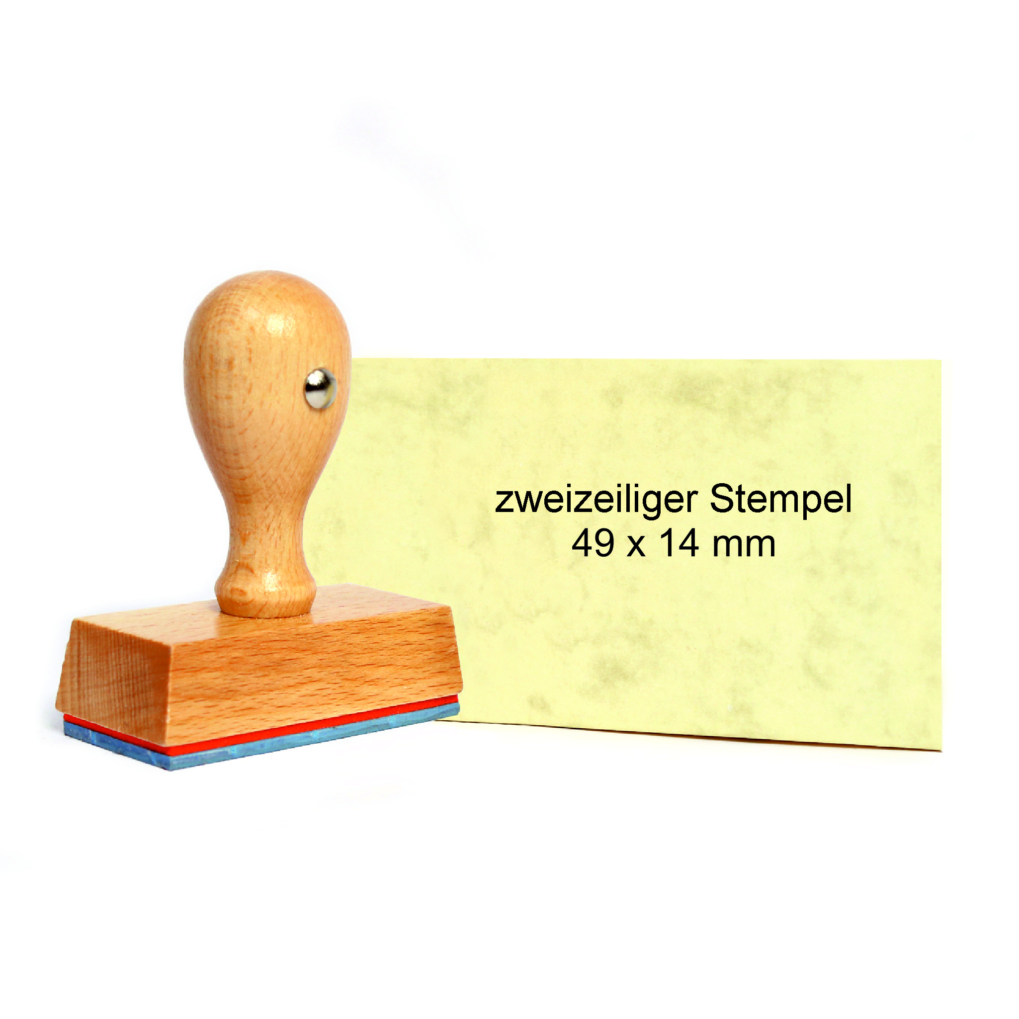 zweizeiliger Stempel 2zeilig zweizeilig Wunschtext personalisiert Adressstempel Namensstempel 49x14