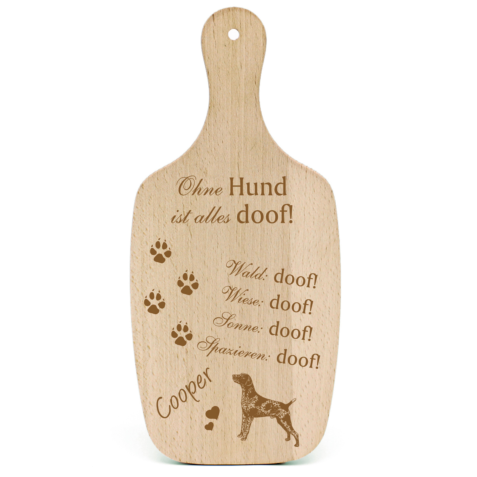 Deko Hundeschild Geschenk Hund Deutsch Kurzhaar -...alles Doof-