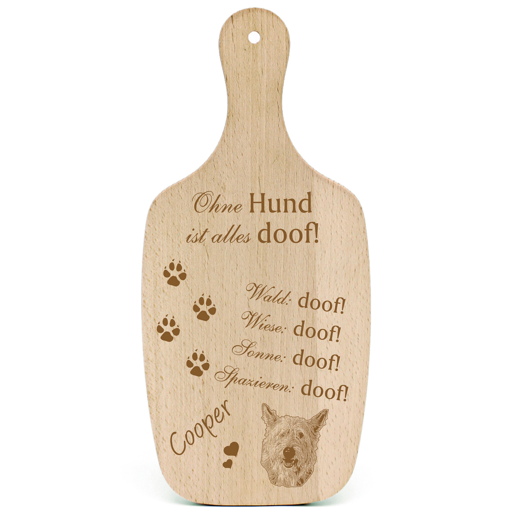 Deko Hundeschild Geschenk Hund Berger de Picardie  -...alles Doof-