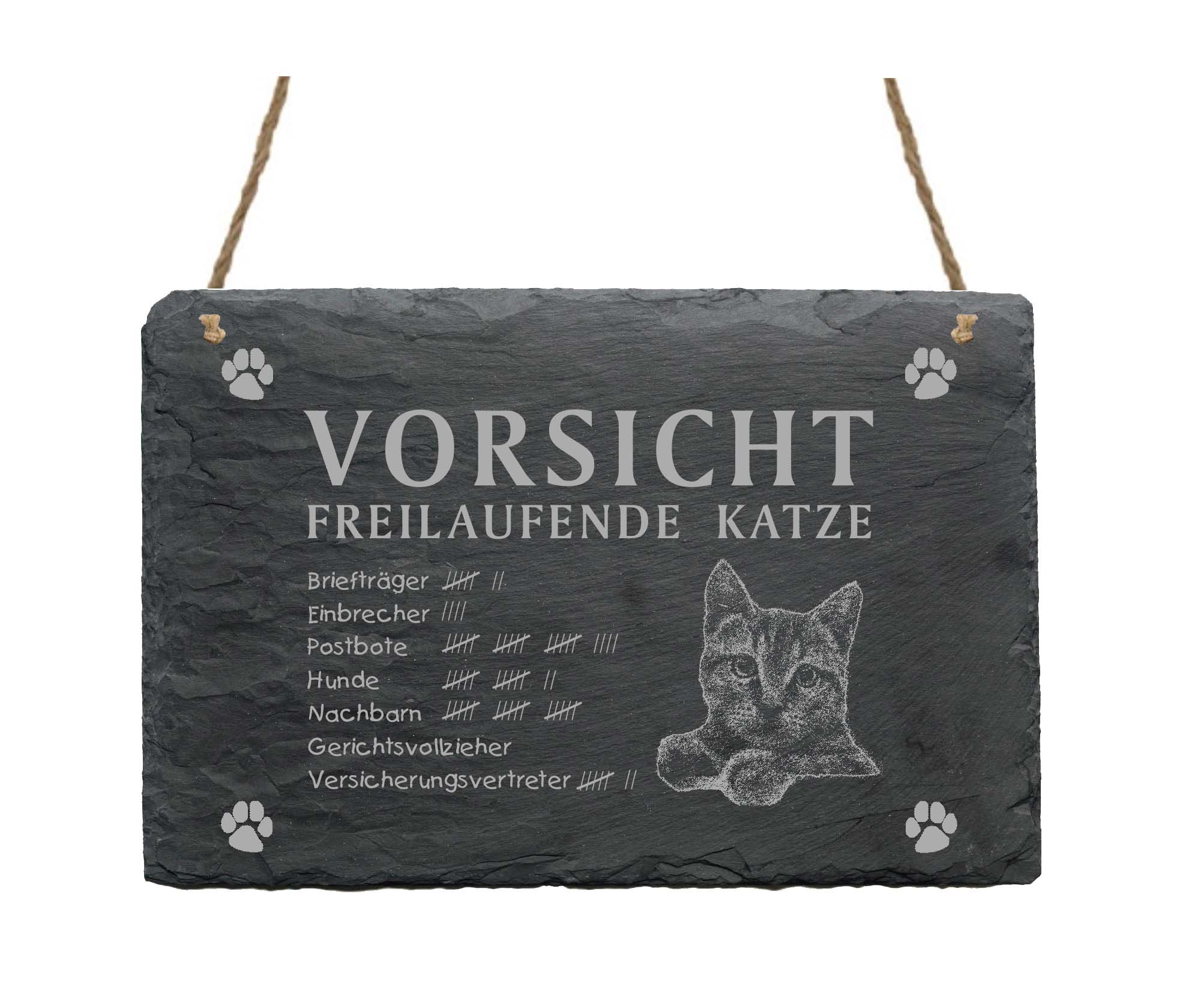 « Katze » Vorsicht Katze Schiefertafel