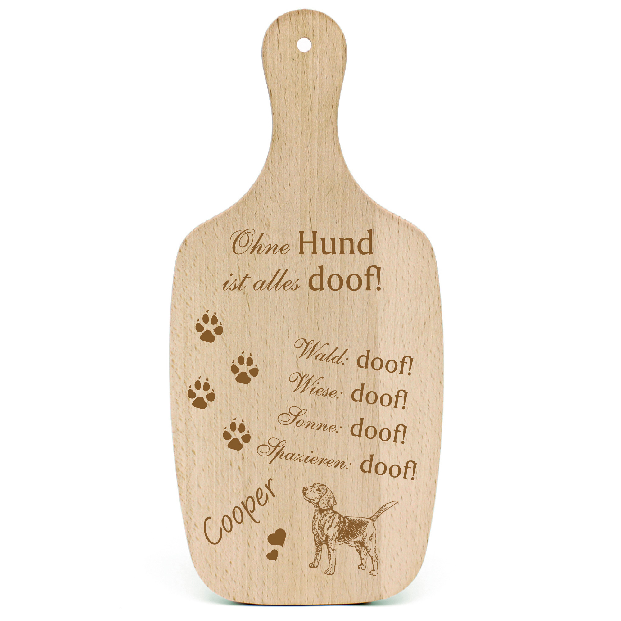 Deko Hundeschild Geschenk Hund Beagle -...alles Doof-