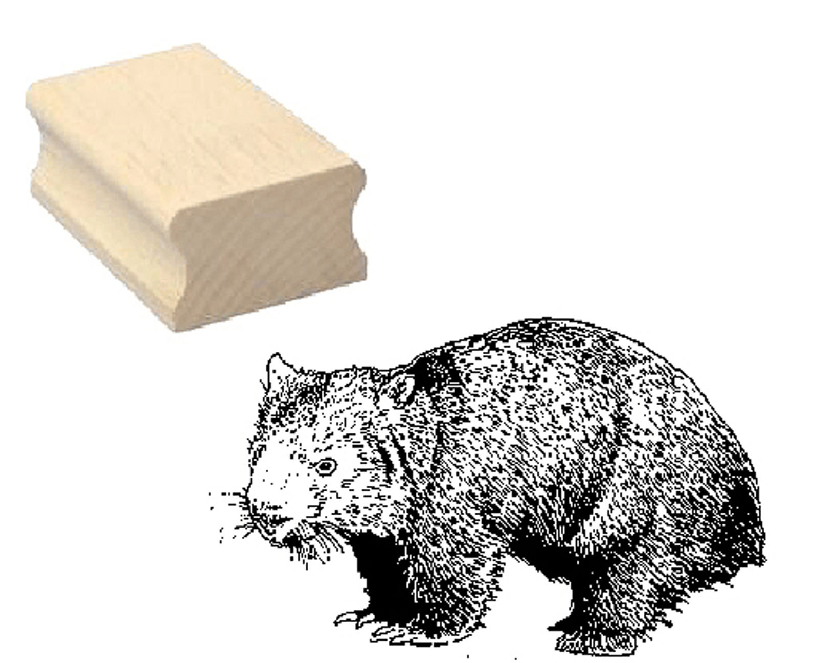 Motivstempel « WOMBAT 01 »