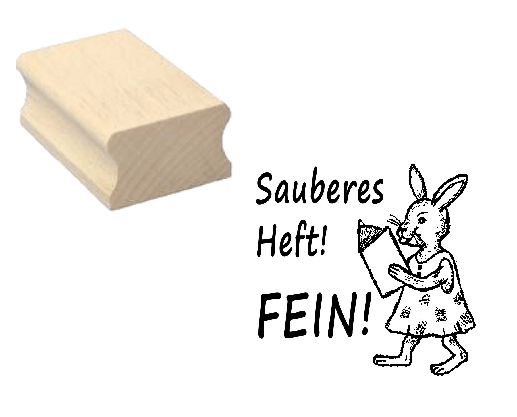 Lehrerstempel « Sauberes Heft. Fein »