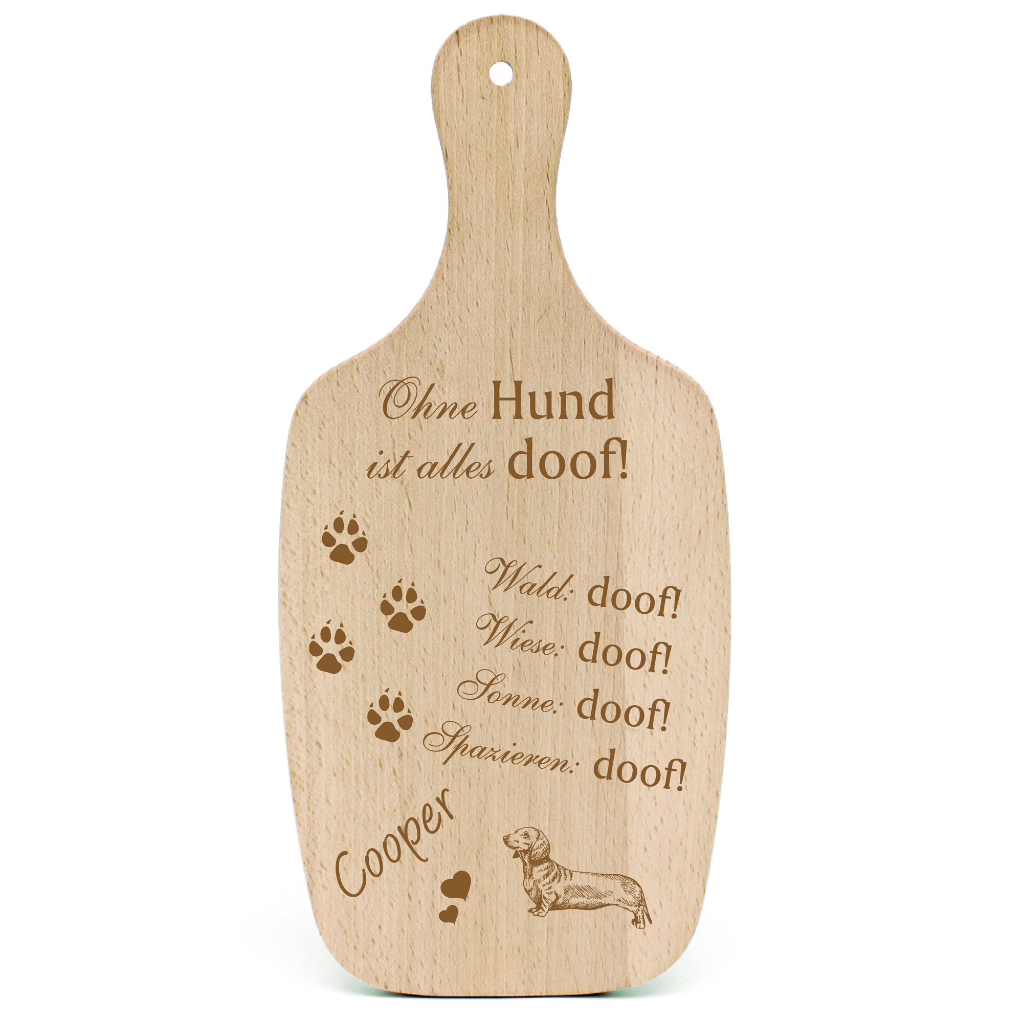 Deko Hundeschild Geschenk Hund Dackel -...alles Doof-