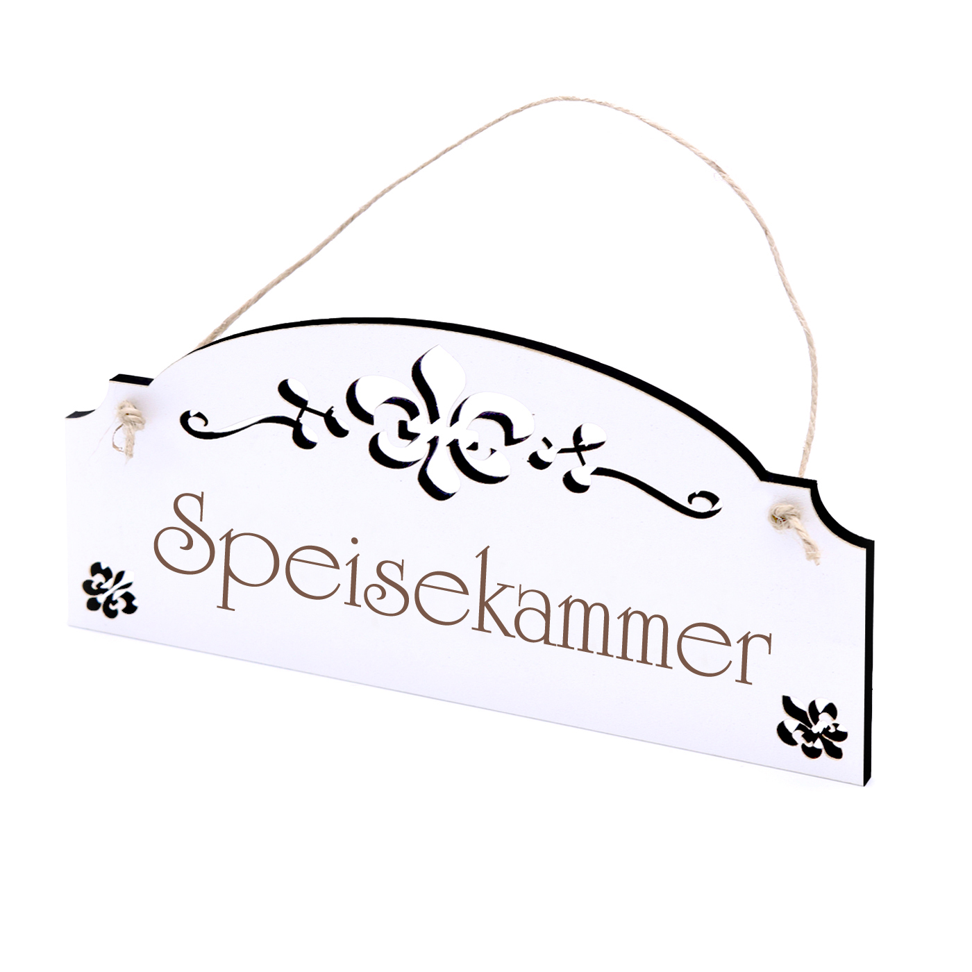 Schild Speisekammer - Vintage Türschild mit Ornamenten