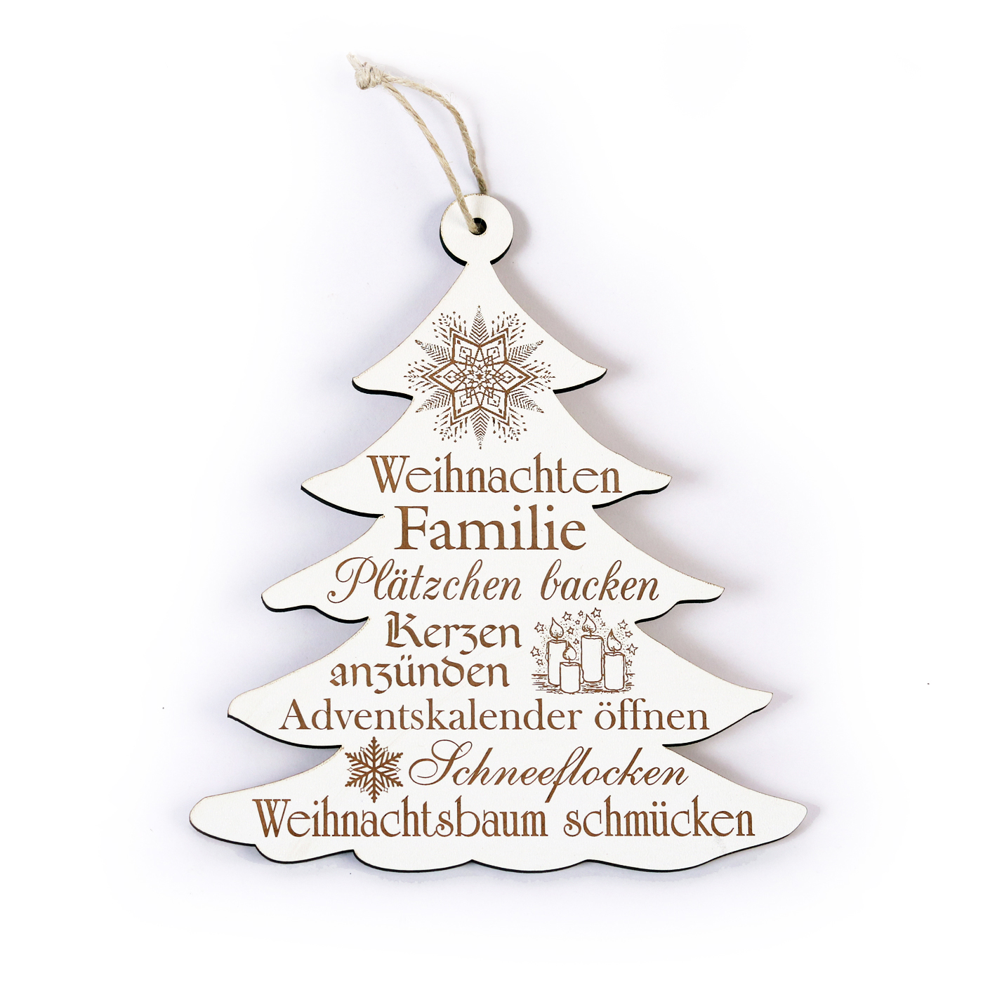 Schild Tannenbaum Weihnachten - mit Motiven