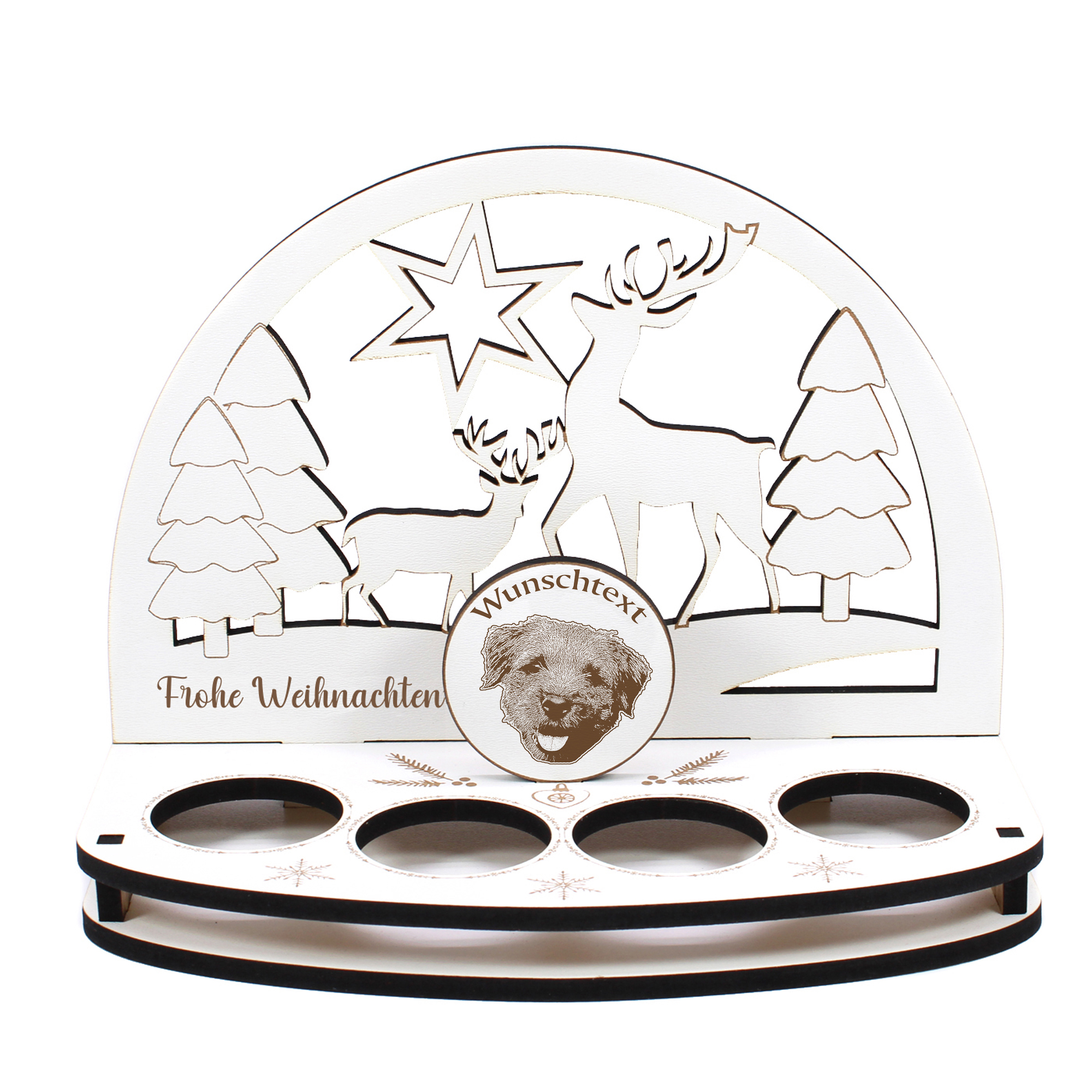 Deko Schwibbogen Border Terrier  Teelichthalter personalisiert Weihnachten Weihnachtsdekoration