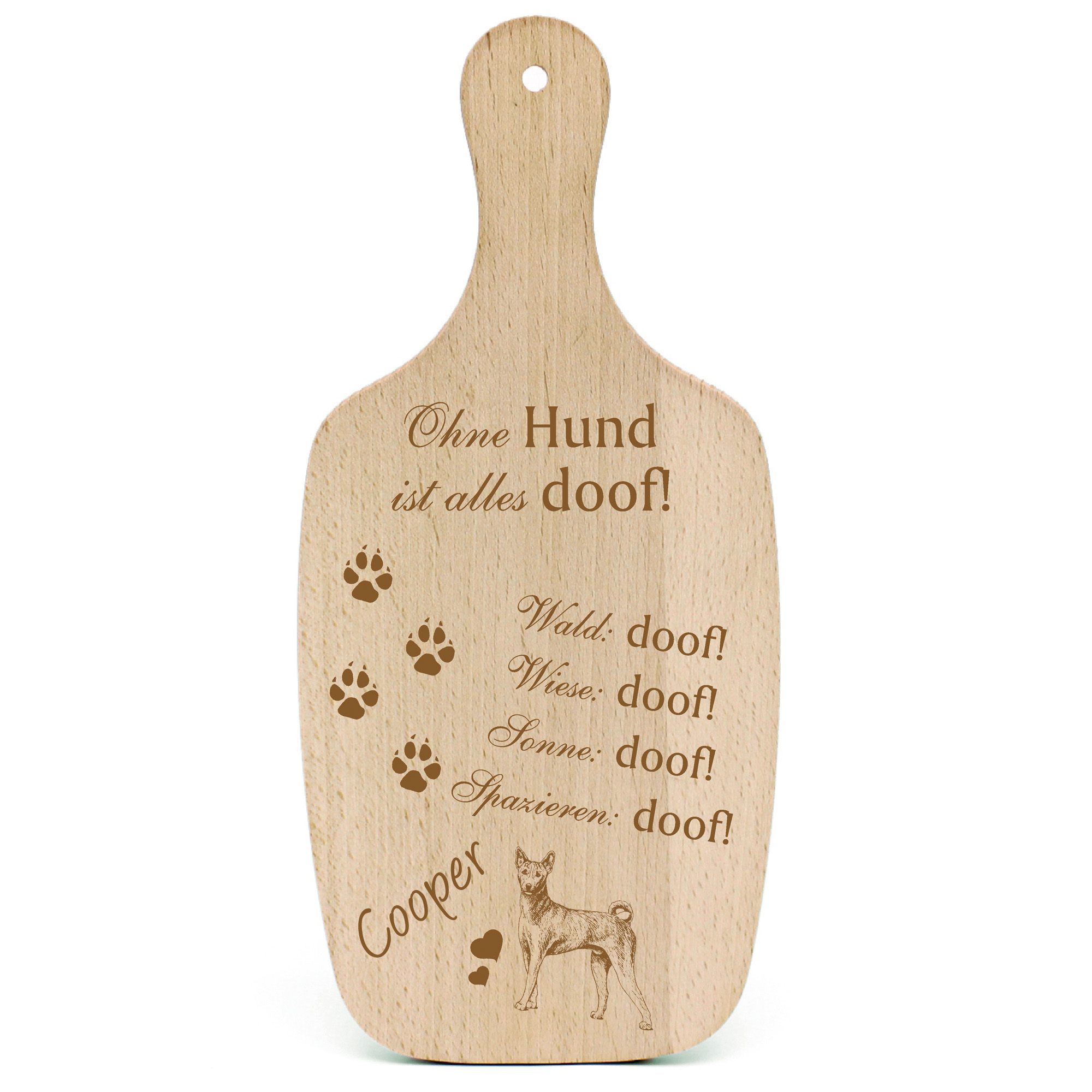 Deko Hundeschild Geschenk Hund Basenji -...alles Doof-