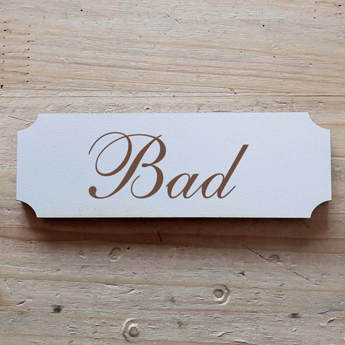 Selbstklebendes Schild « Bad »