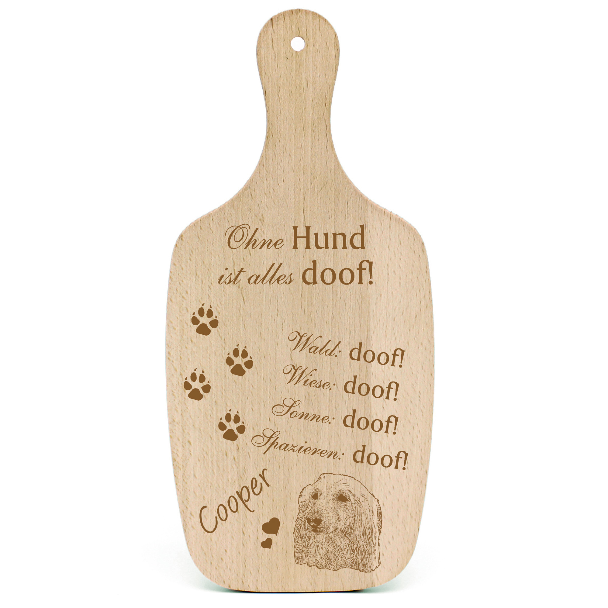 Deko Hundeschild Geschenk Hund Afganischer Windhund  -...alles Doof-