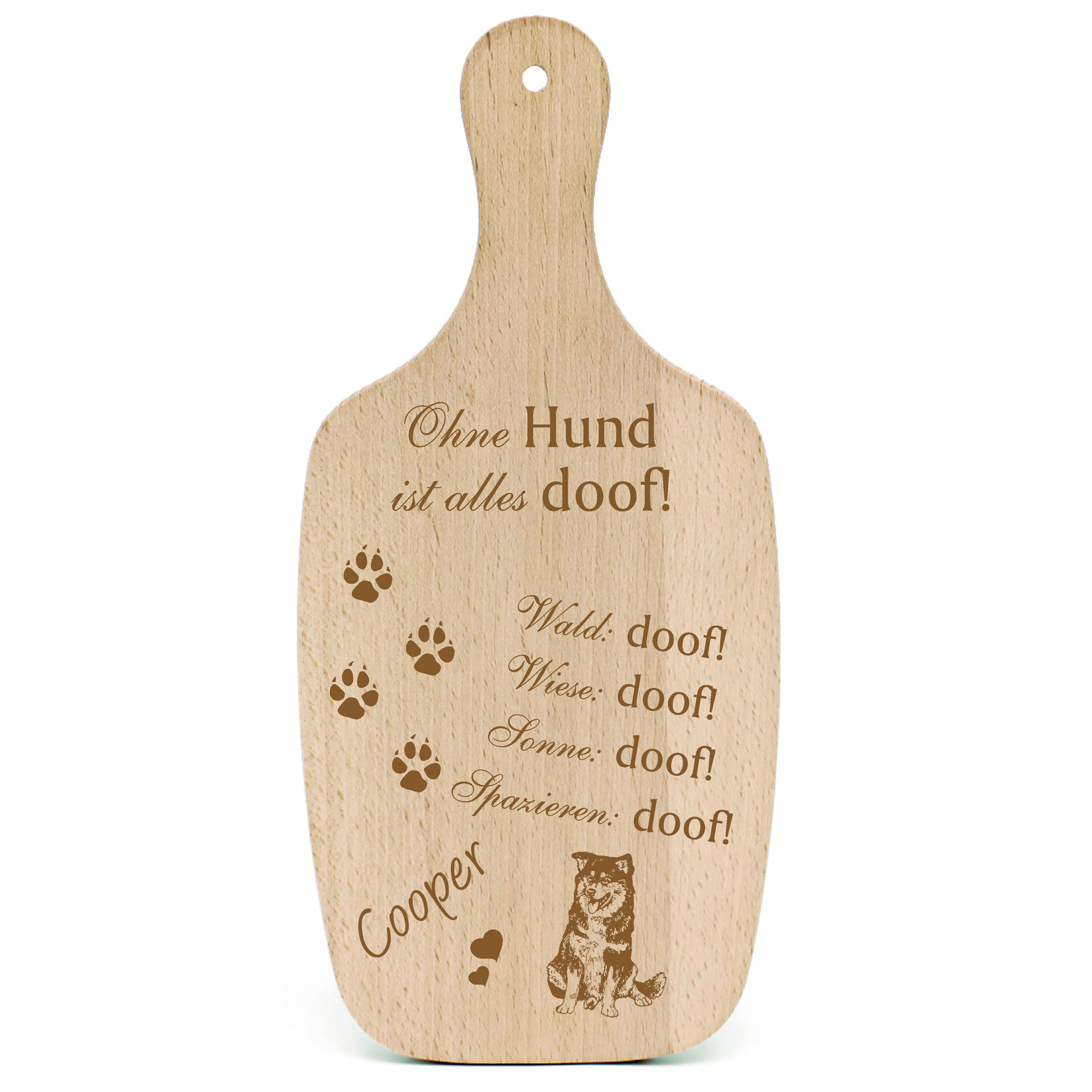 Deko Hundeschild Geschenk Hund Finnischer Lapphund -...alles Doof-