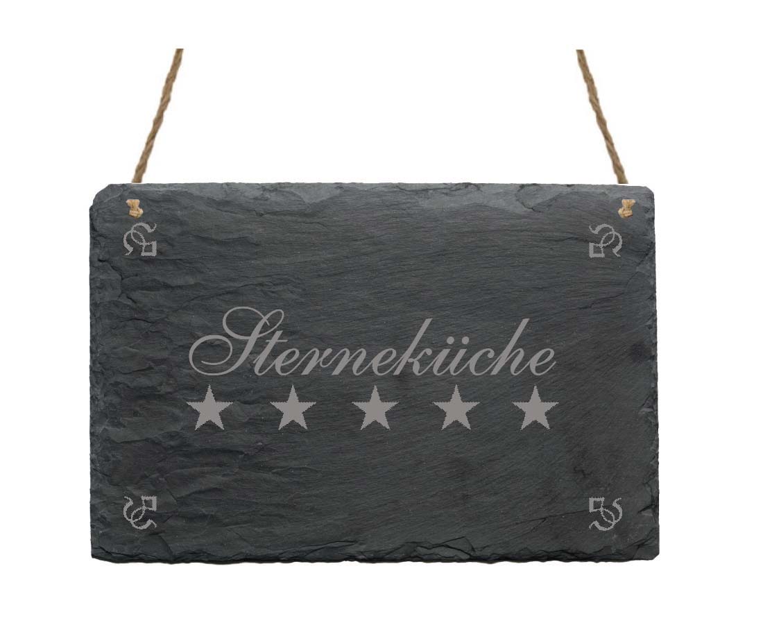 Schiefertafel « Sterneküche »