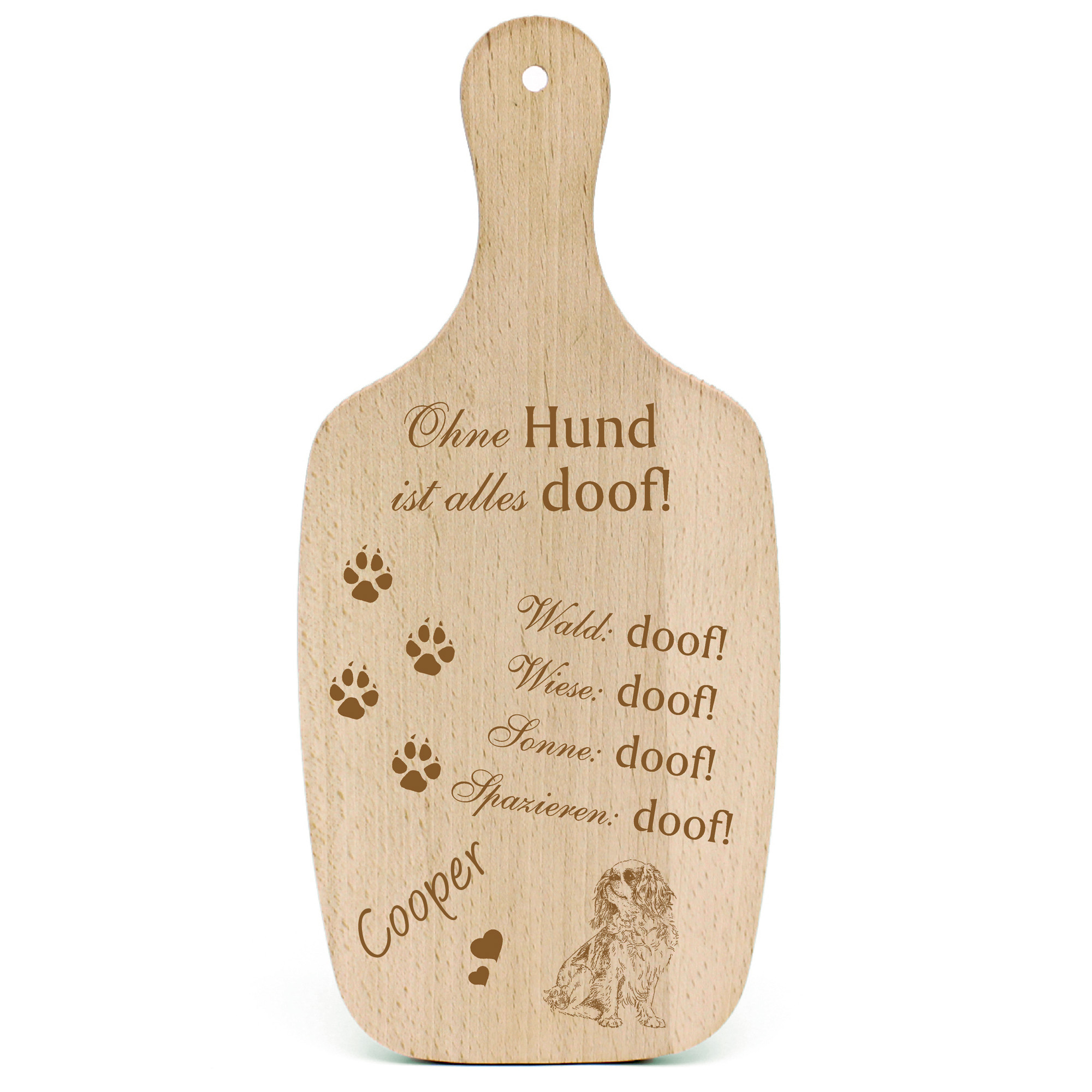 Deko Hundeschild Geschenk Hund English Toy Spaniel -...alles Doof-