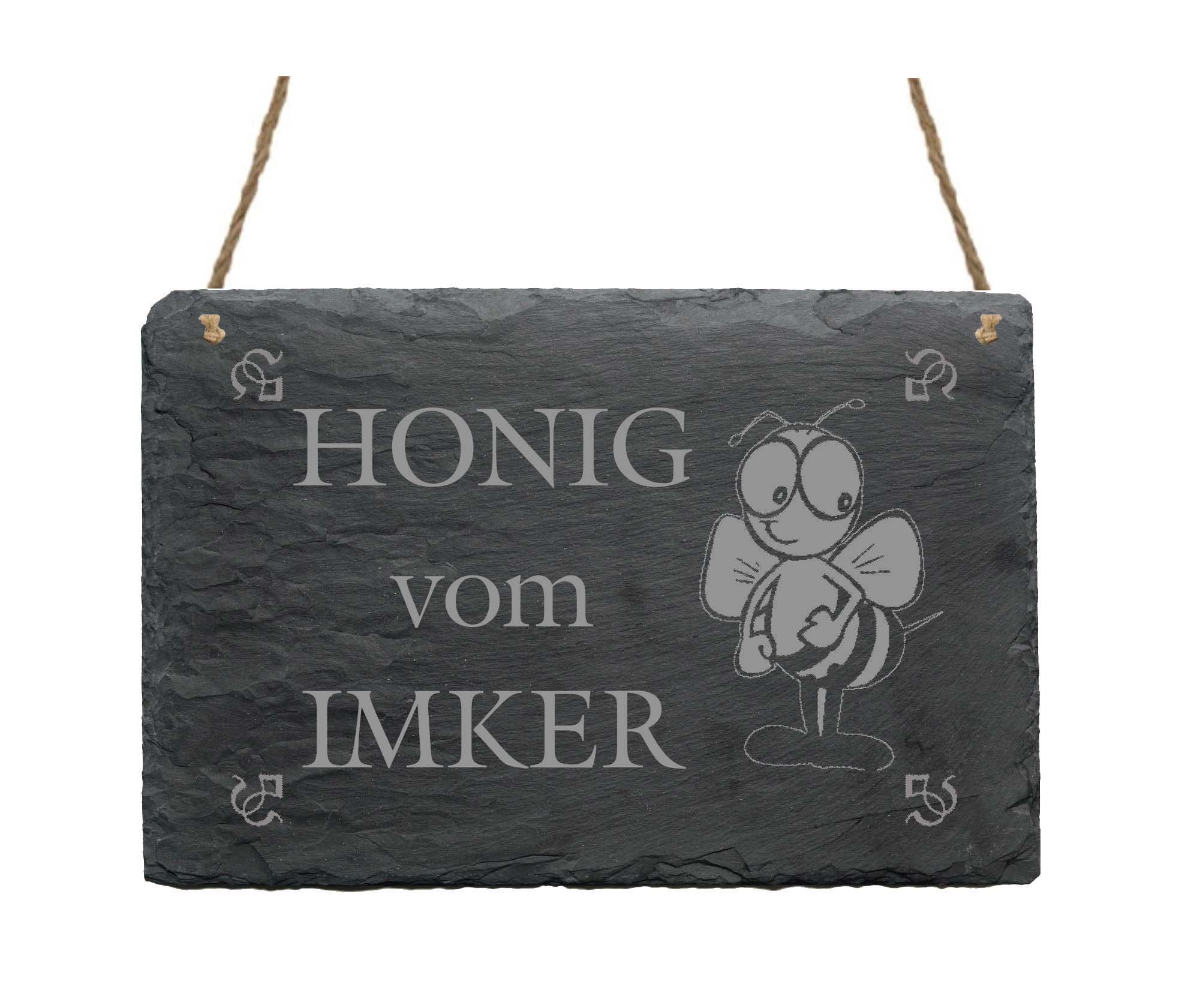 Schiefertafel « Honig vom Imker »