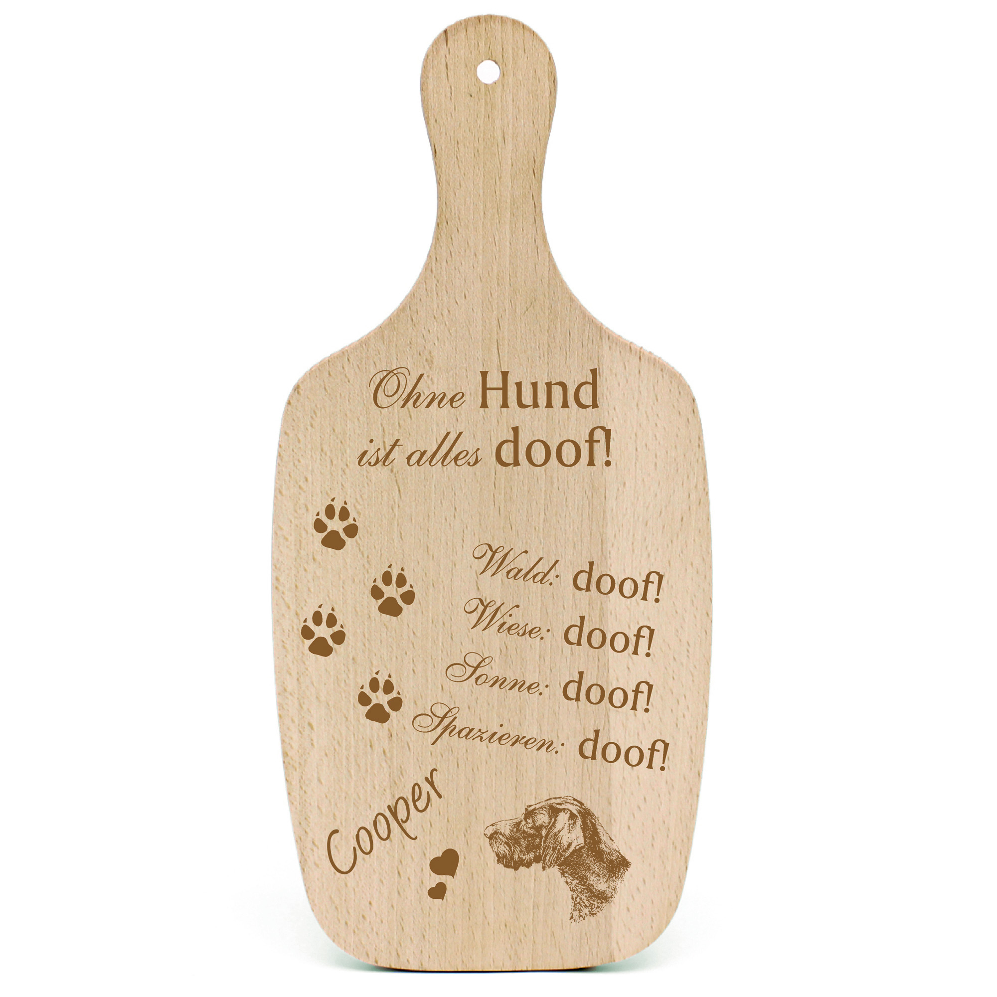 Deko Hundeschild Geschenk Hund Deutsch Drahthaar -...alles Doof-