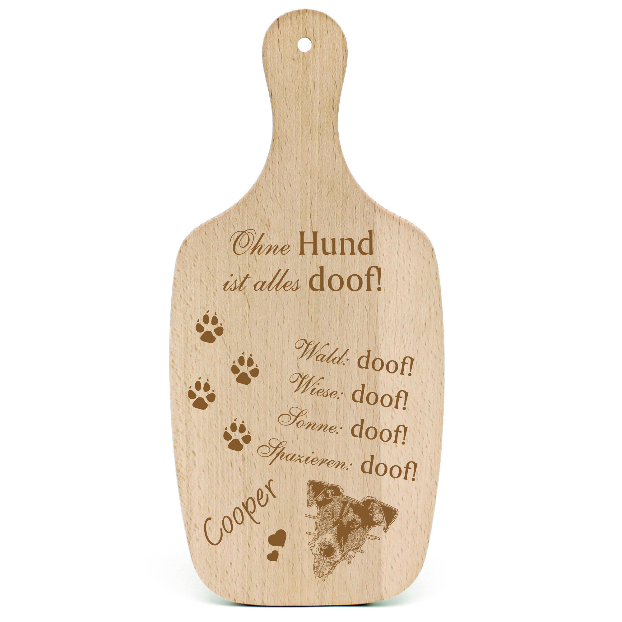 Deko Hundeschild Geschenk Hund Glatthaar Foxterrier  -...alles Doof-